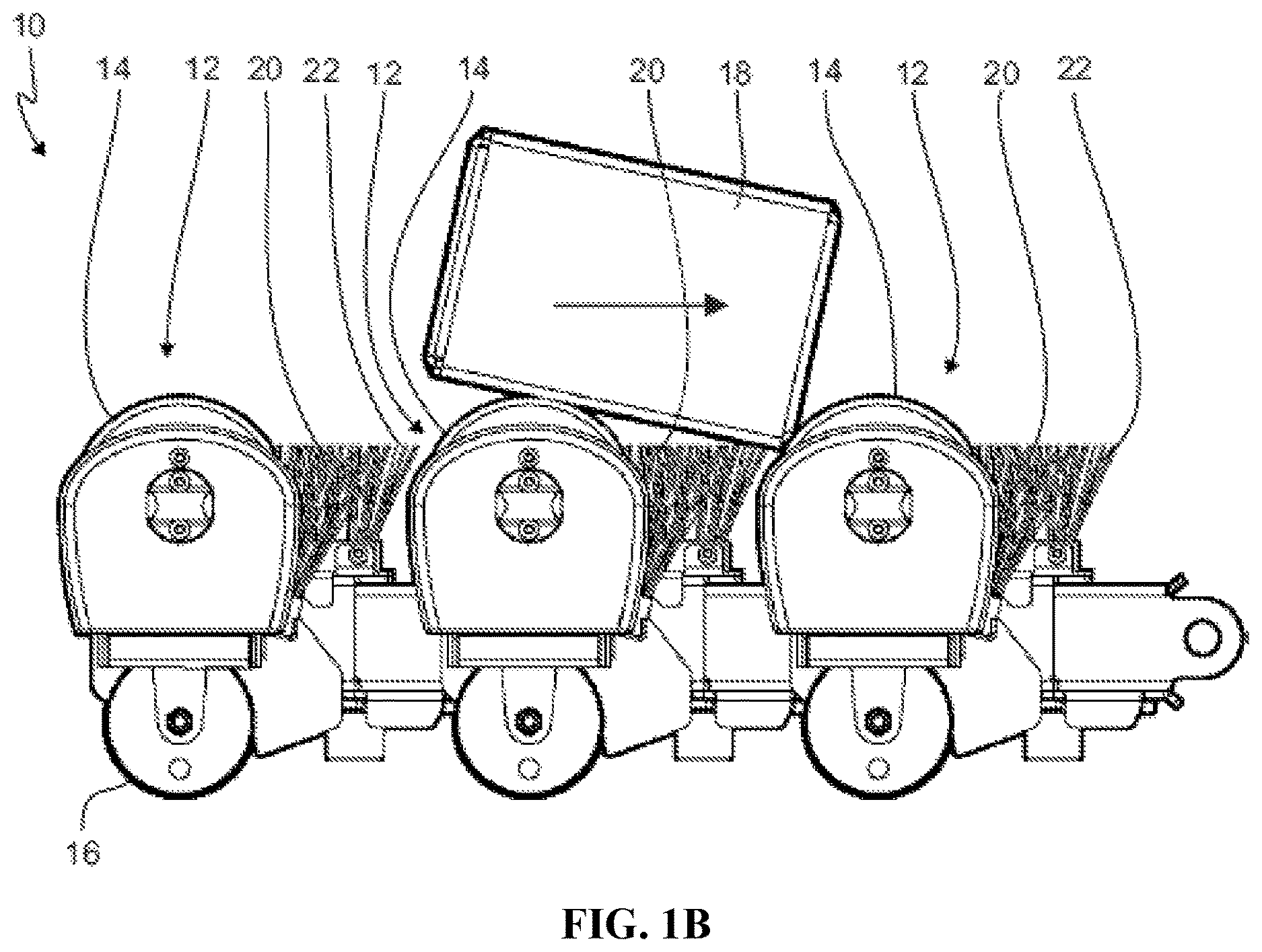 Patent US12612255 Figure 2 – Product conveying system and product support system