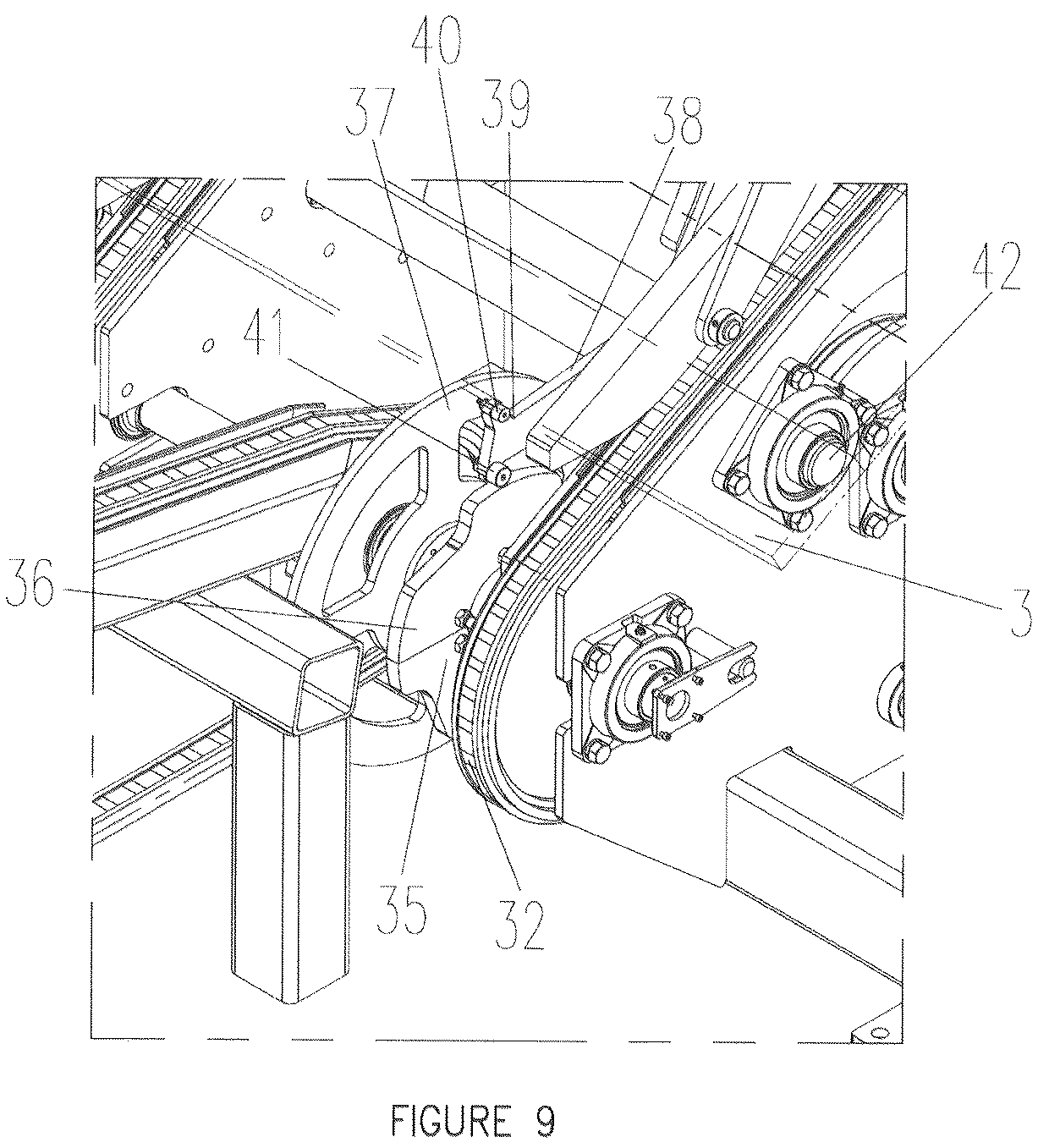 Patent US12612259 Figure 9 – Board feeder