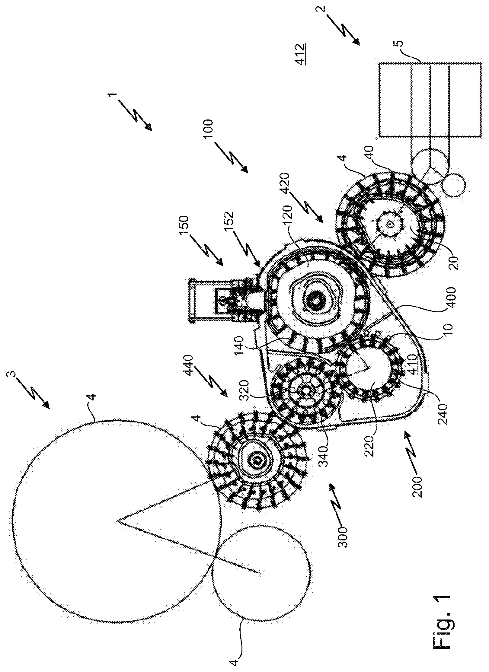 Patent US12612262 Figure 1 – Apparatus and method for treating and in particular sterilising containers