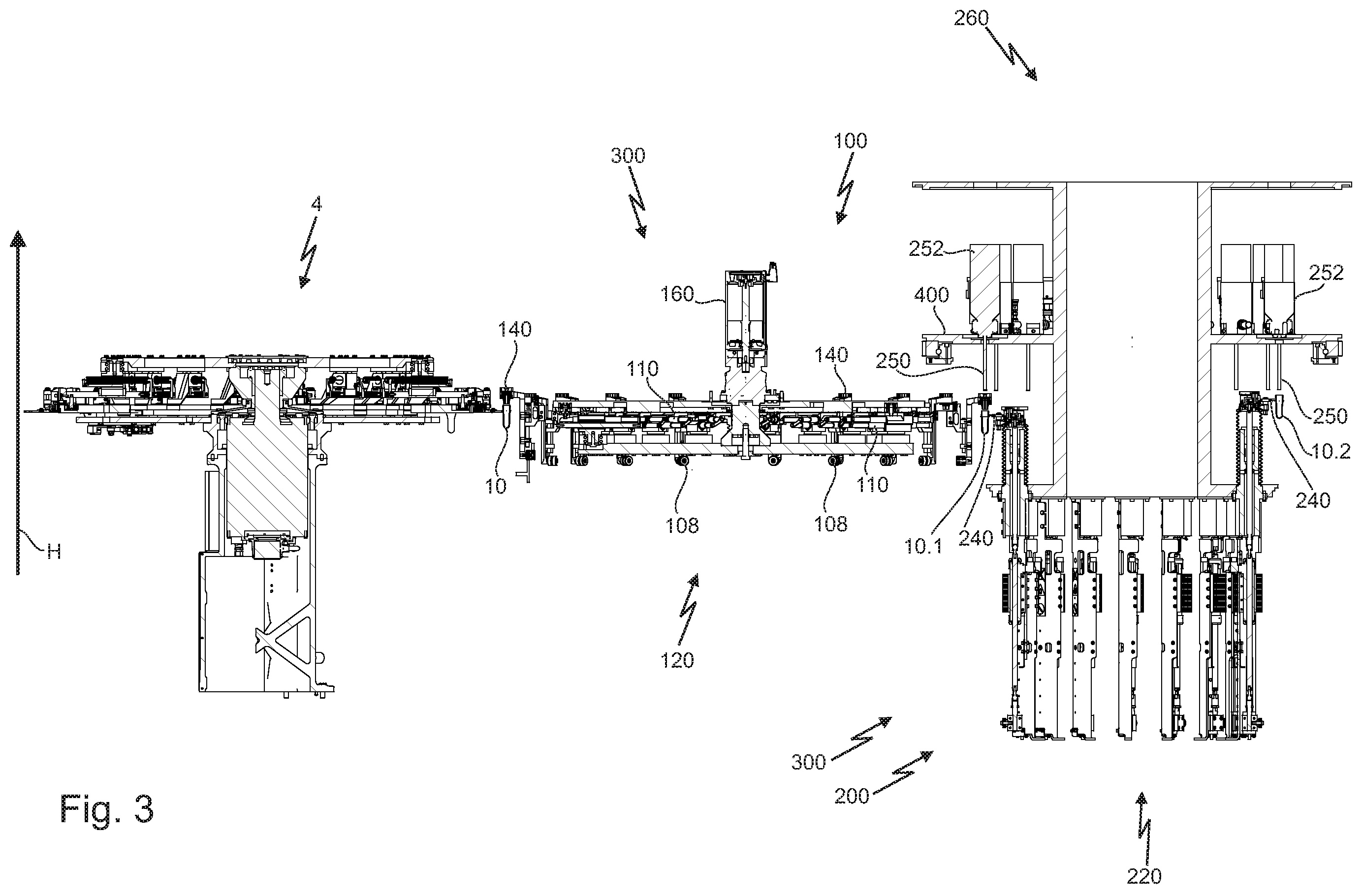 Patent US12612262 Figure 3 – Apparatus and method for treating and in particular sterilising containers