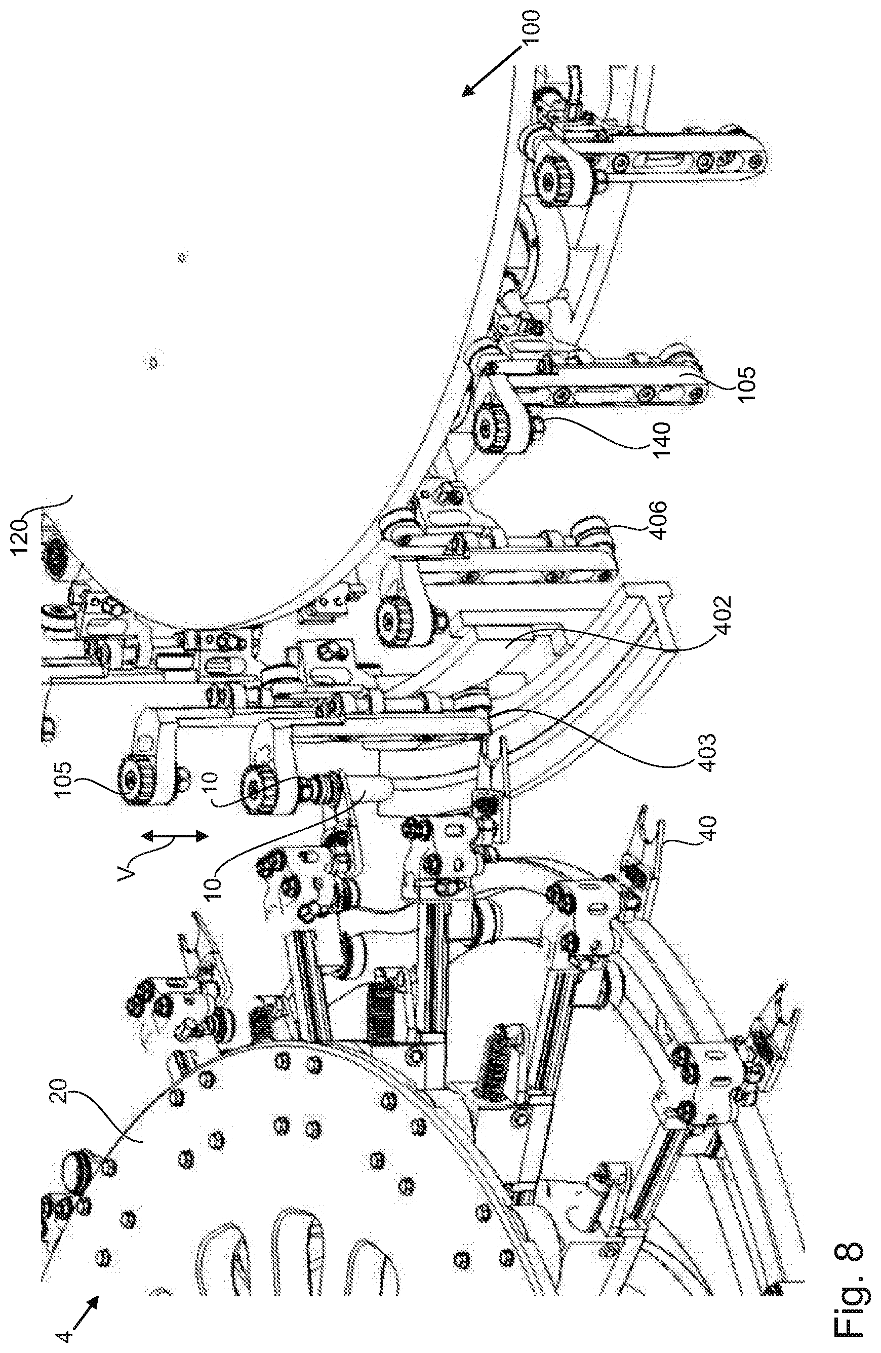 Patent US12612262 Figure 8 – Apparatus and method for treating and in particular sterilising containers