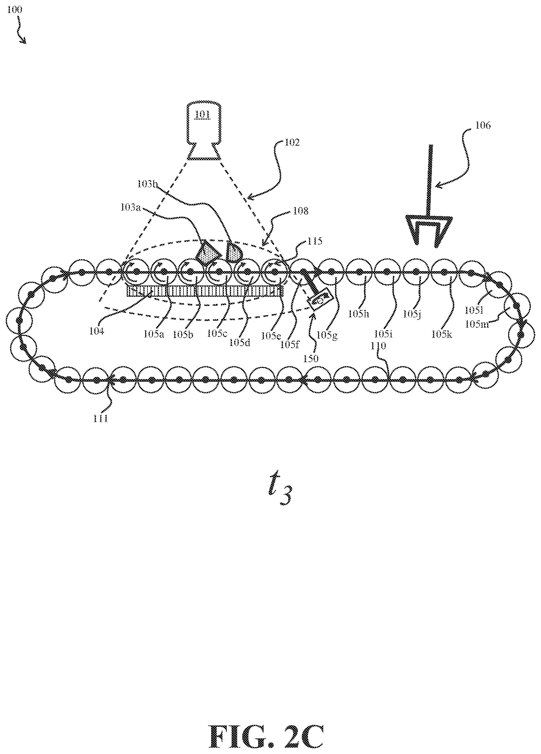 Patent US12612265 Figure 14 – Stable positioning of product for robotic picking off roller table