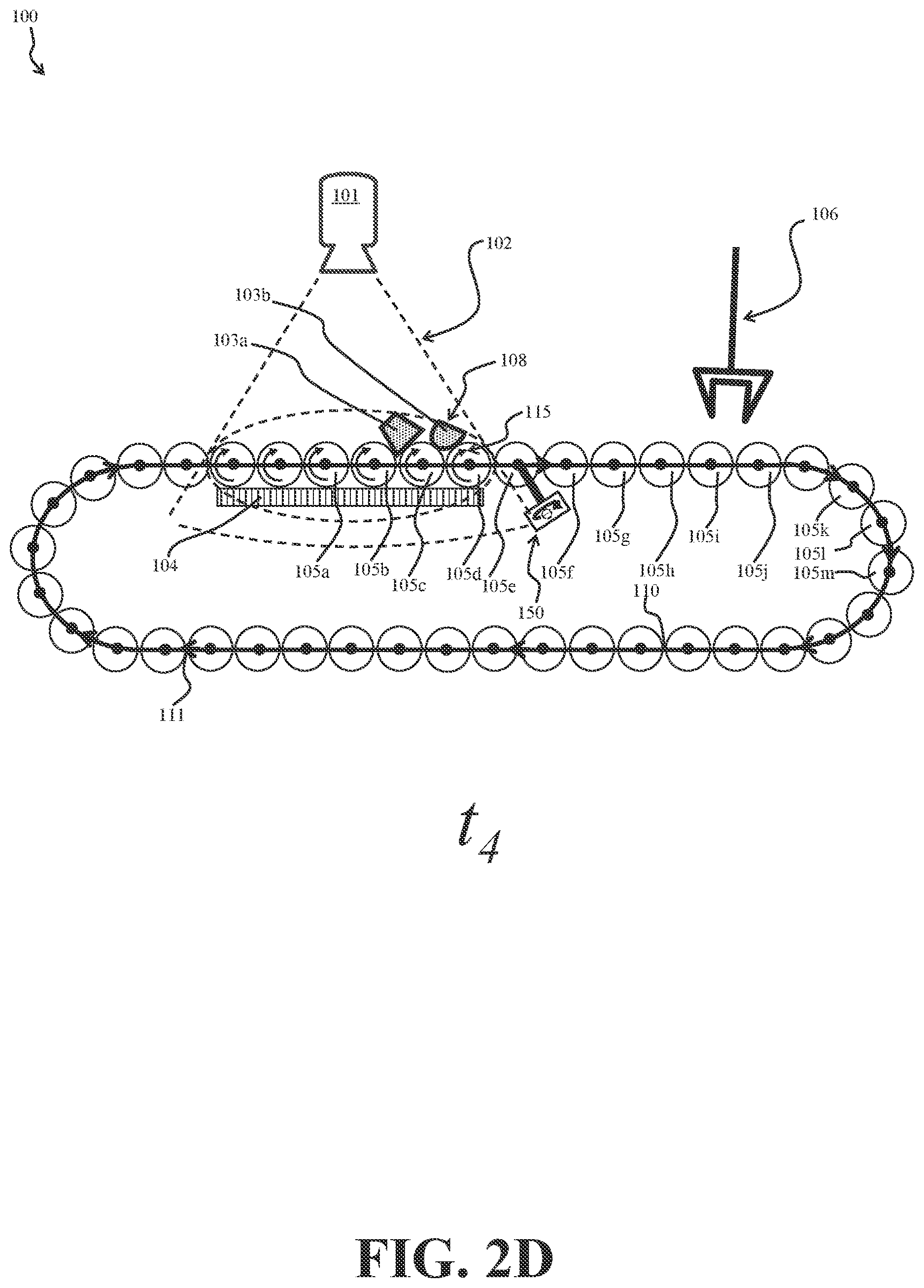 Patent US12612265 Figure 15 – Stable positioning of product for robotic picking off roller table
