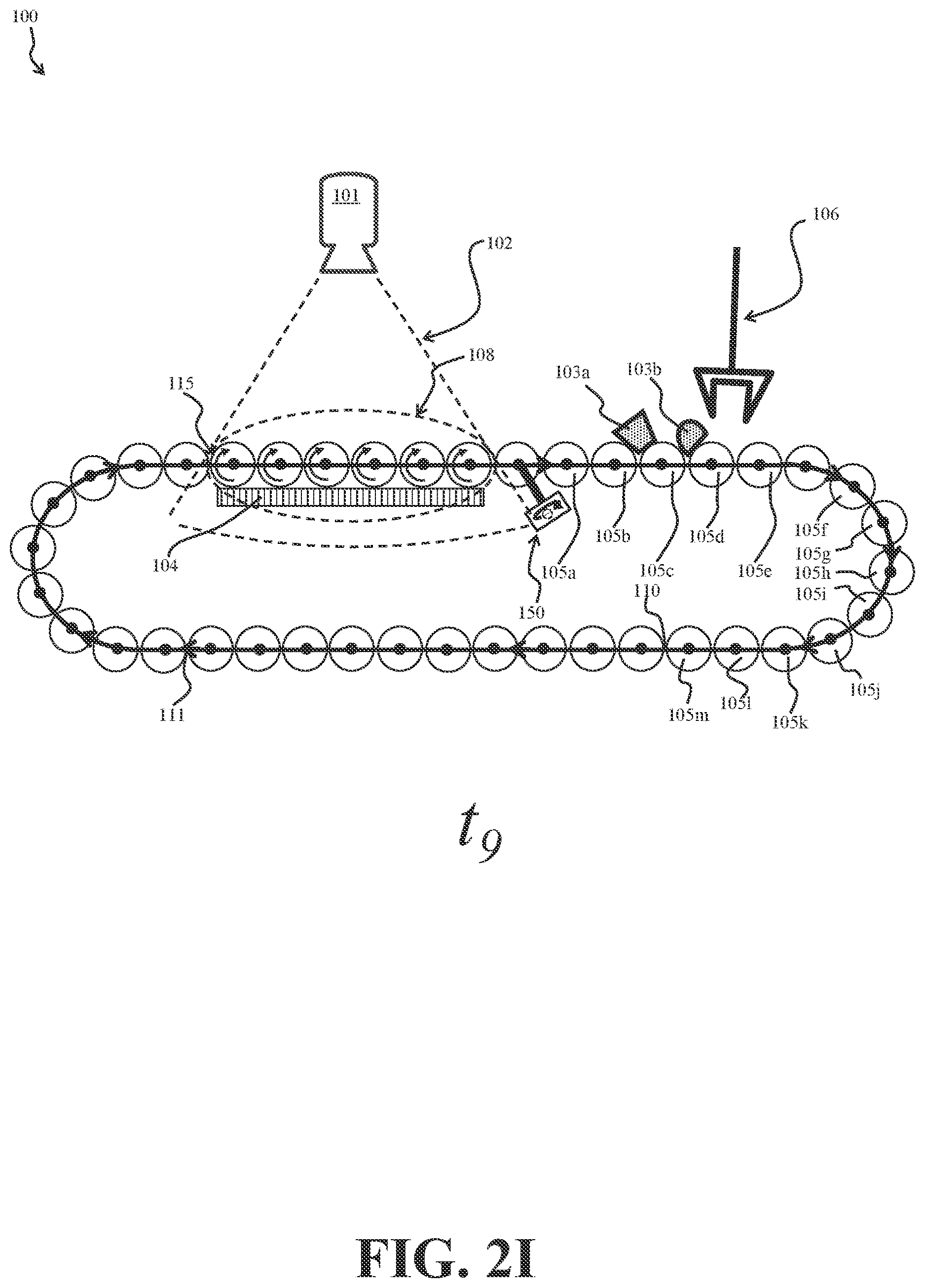 Patent US12612265 Figure 20 – Stable positioning of product for robotic picking off roller table