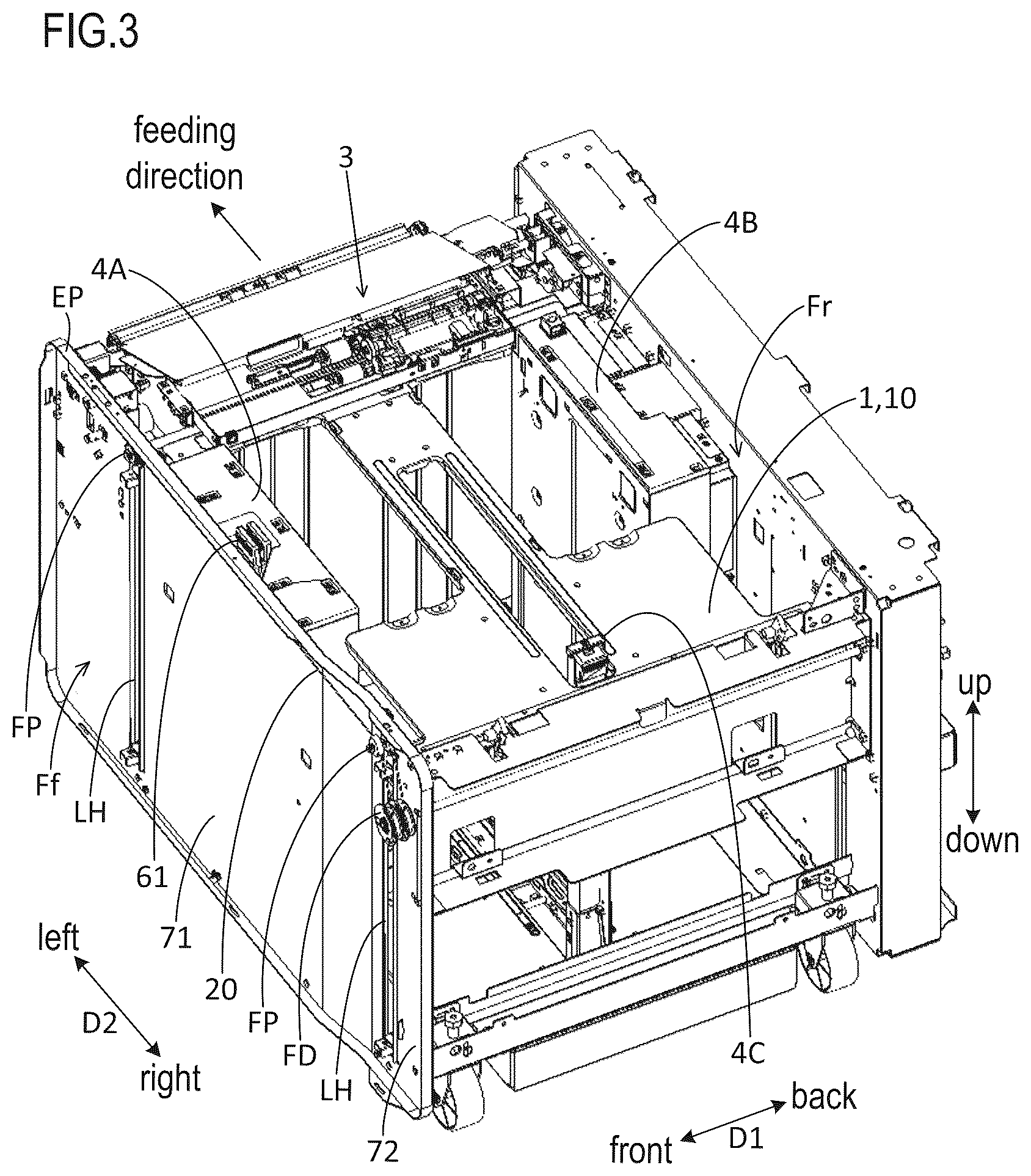 Patent US12612272 Figure 3 – Sheet storage device and image formation system including same