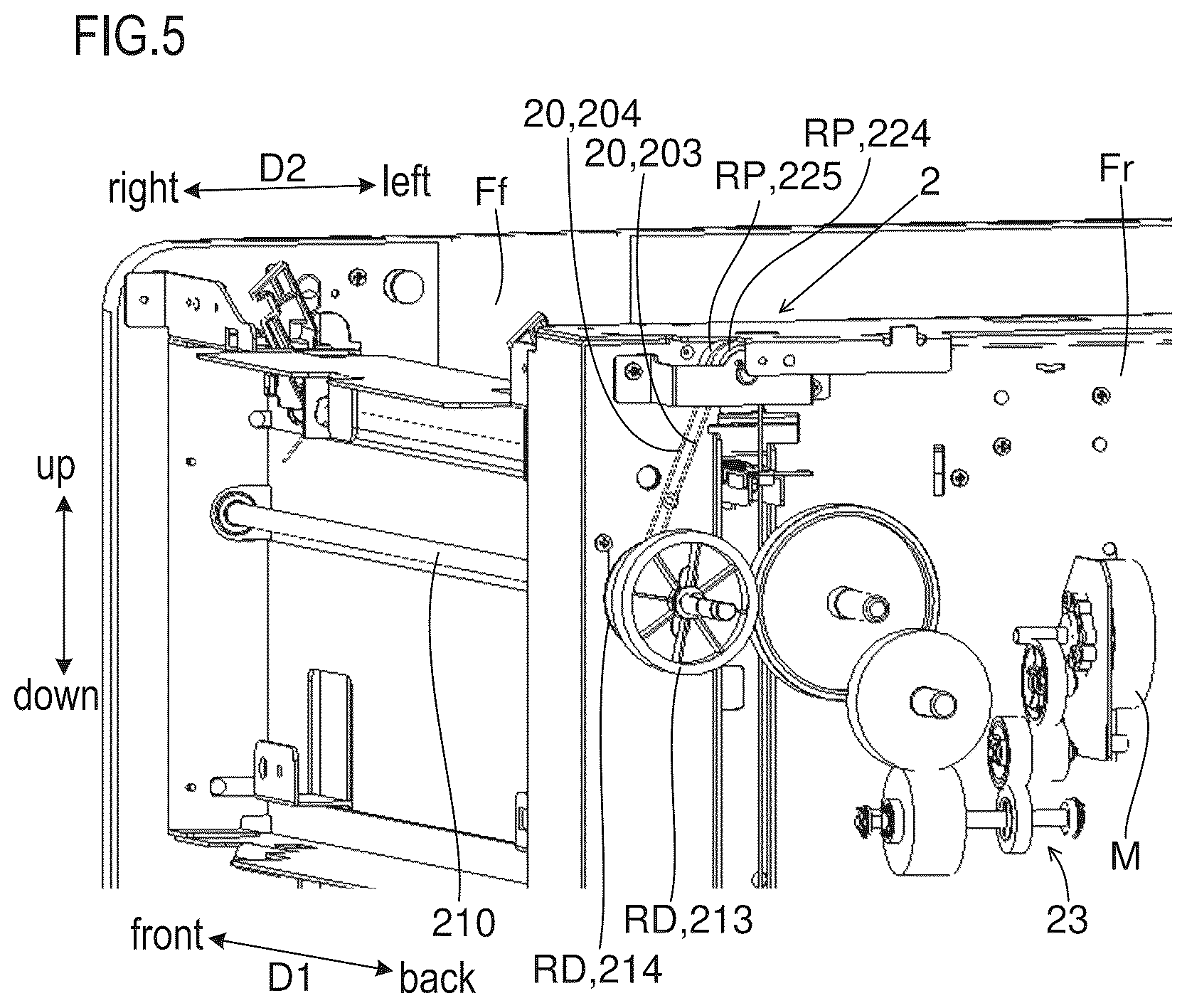 Patent US12612272 Figure 5 – Sheet storage device and image formation system including same