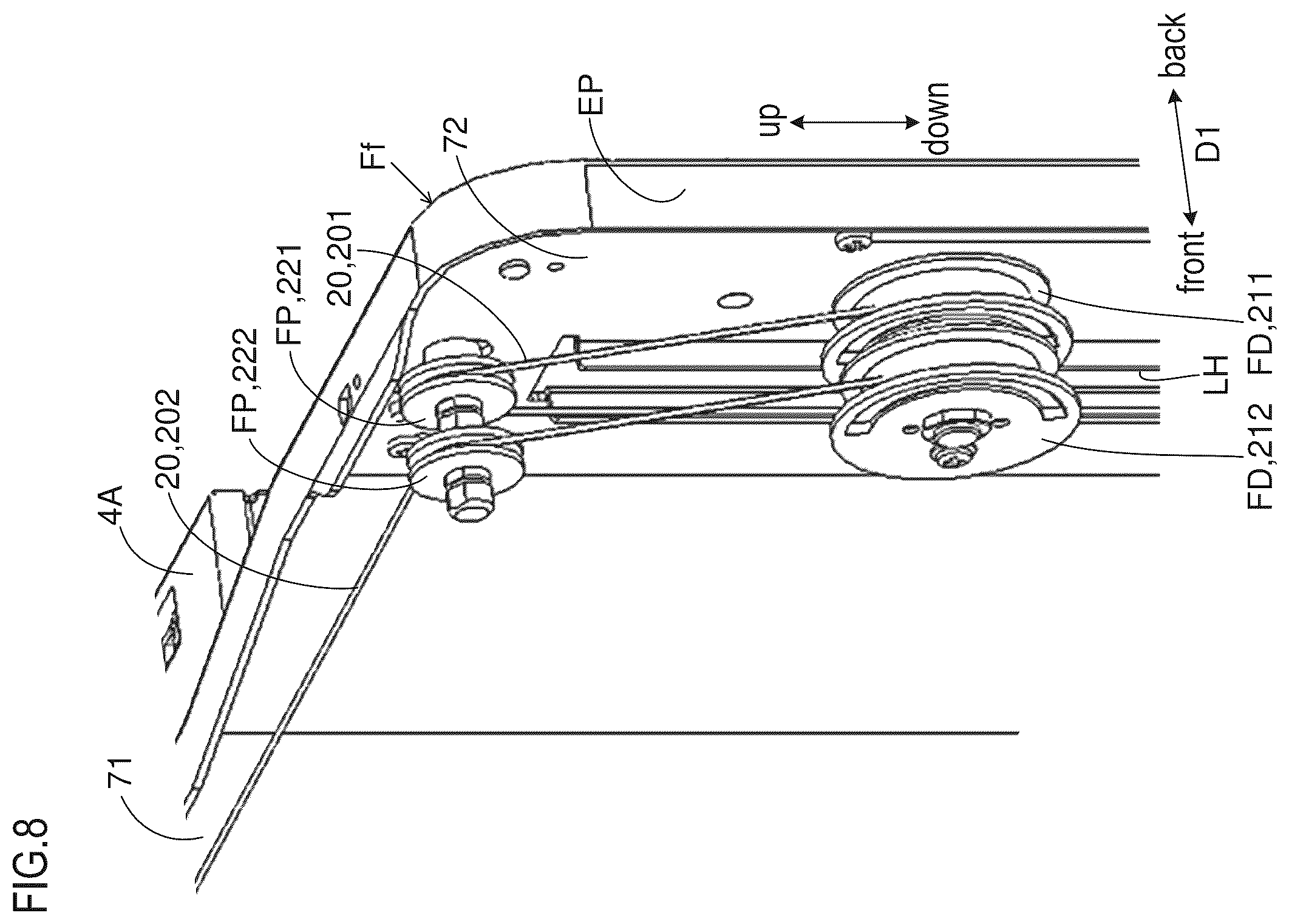 Patent US12612272 Figure 8 – Sheet storage device and image formation system including same