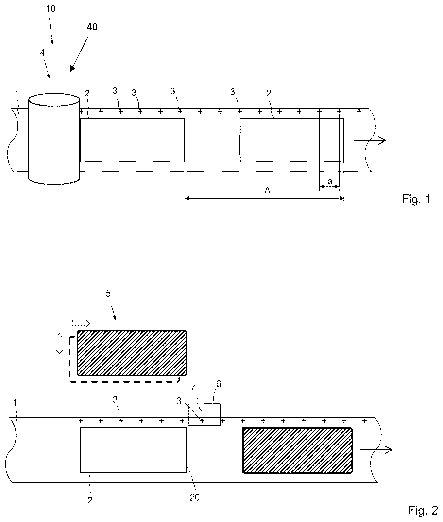 Patent US12612280 Figure 1 – Method and device for positionally accurate processing of a material web