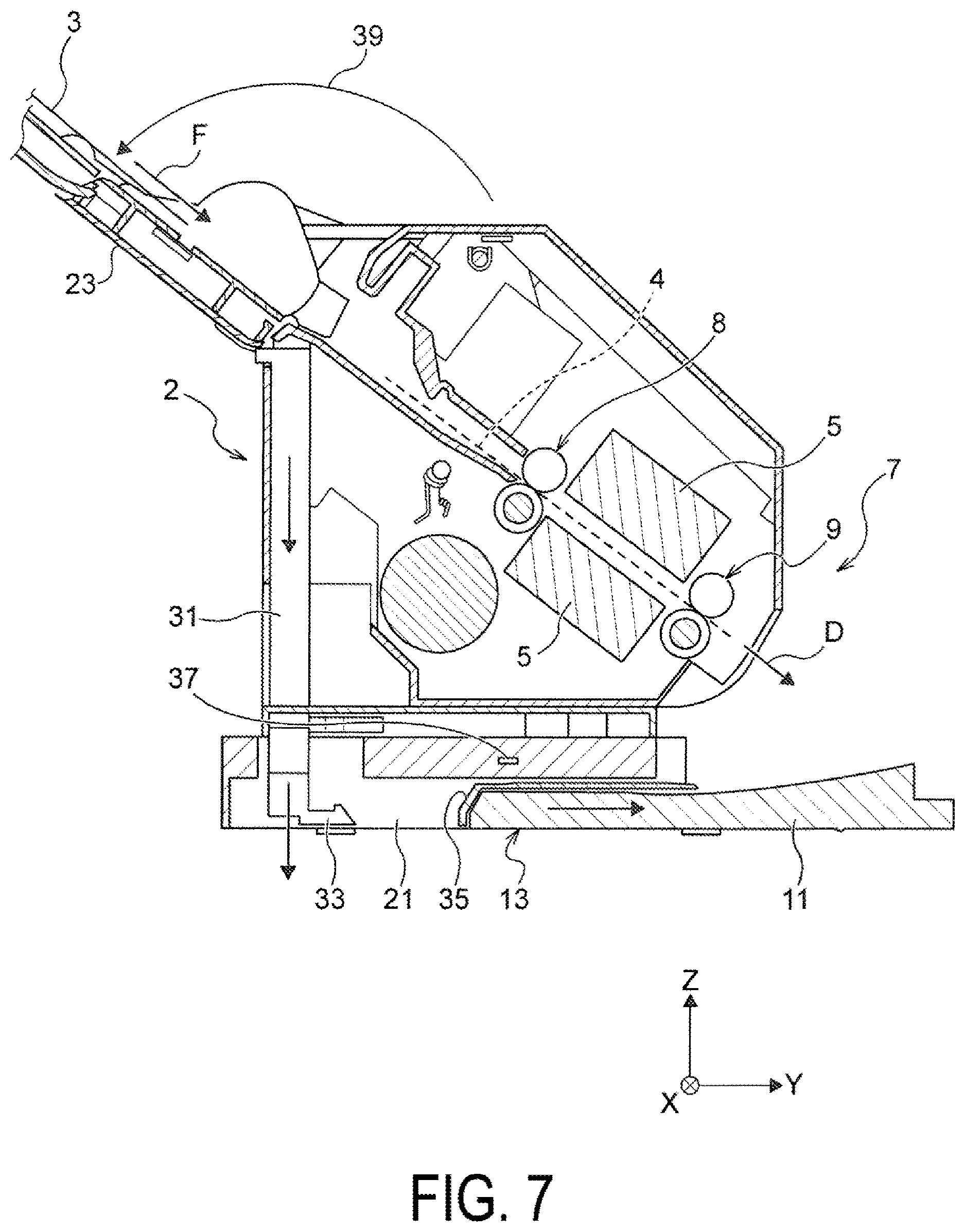Patent US12612281 Figure 7 – Medium transport device and image reading apparatus