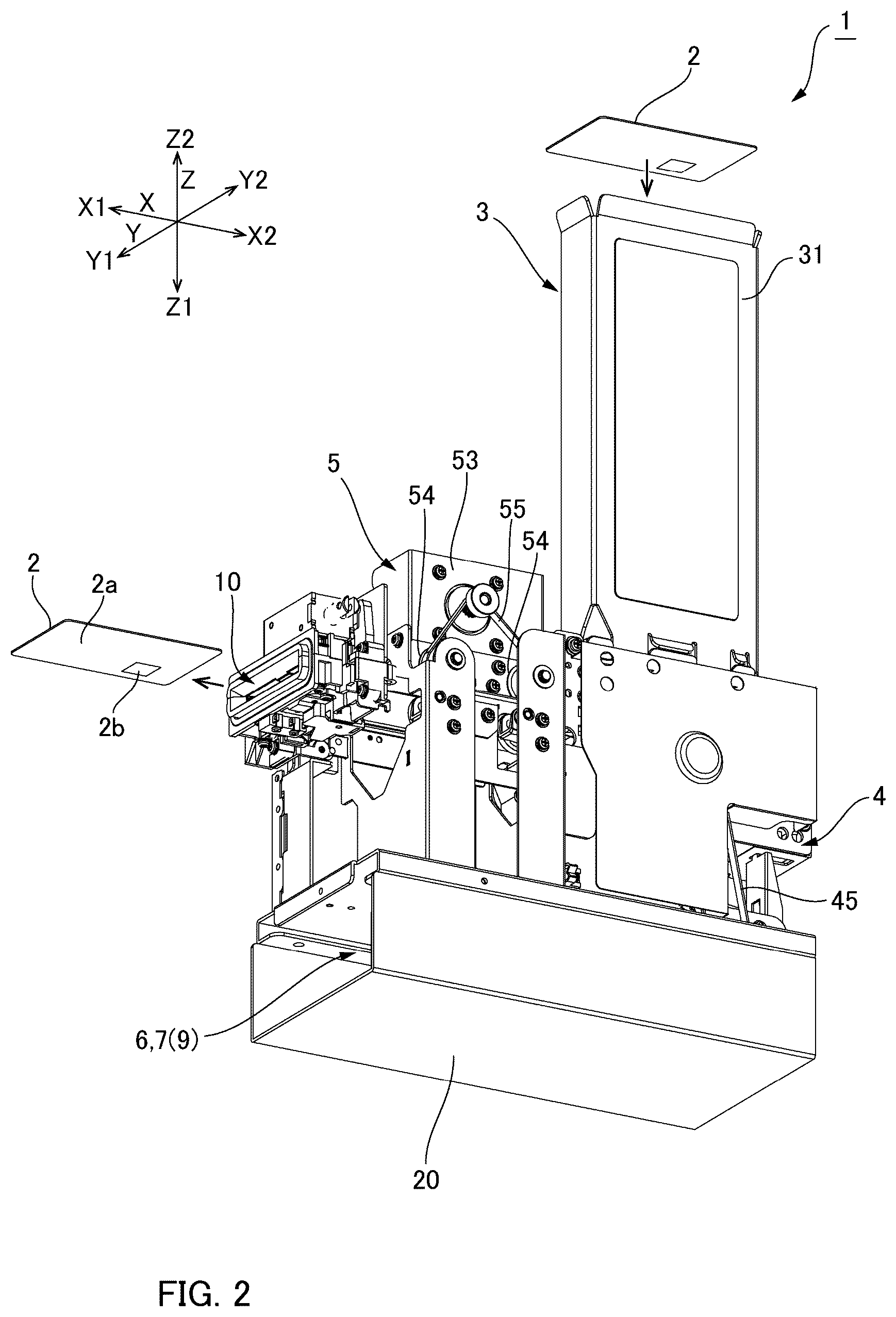 Patent US12612282 Figure 2 – Card issuing device
