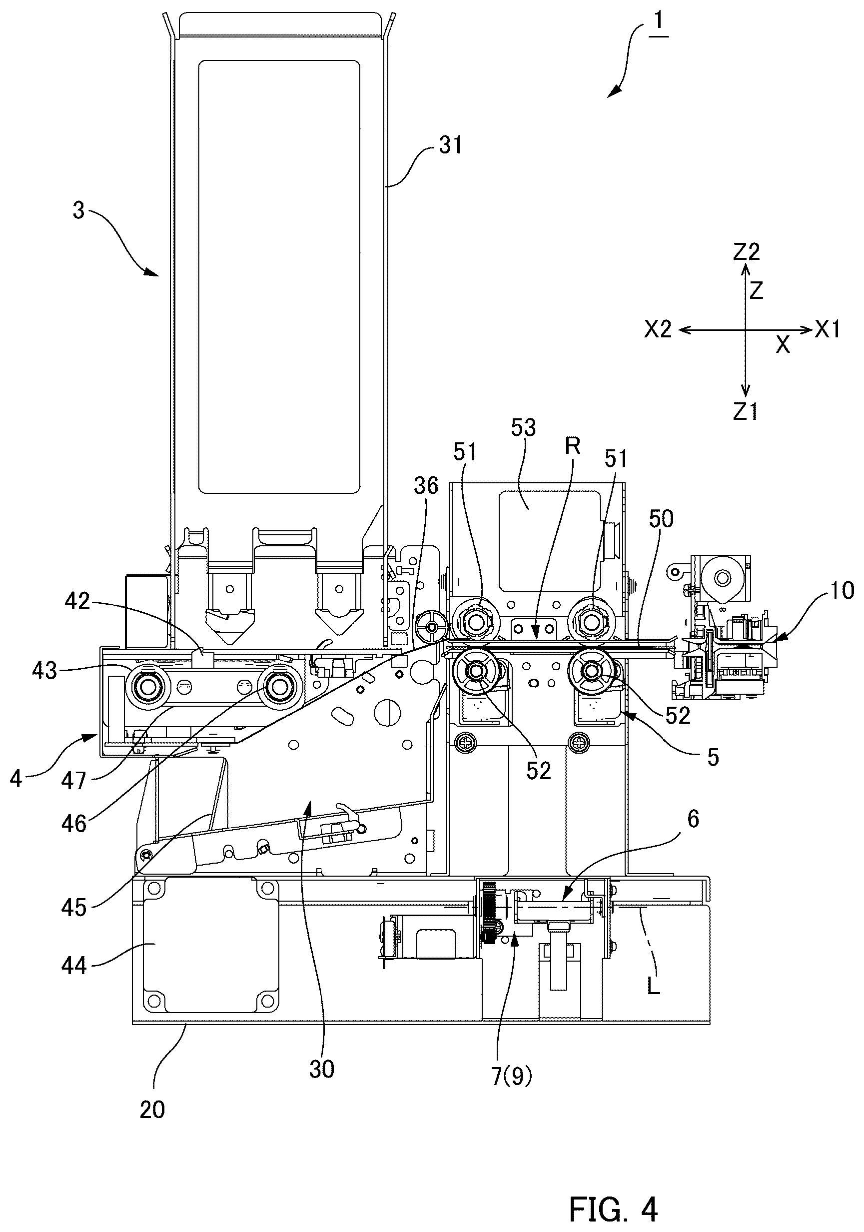 Patent US12612282 Figure 4 – Card issuing device