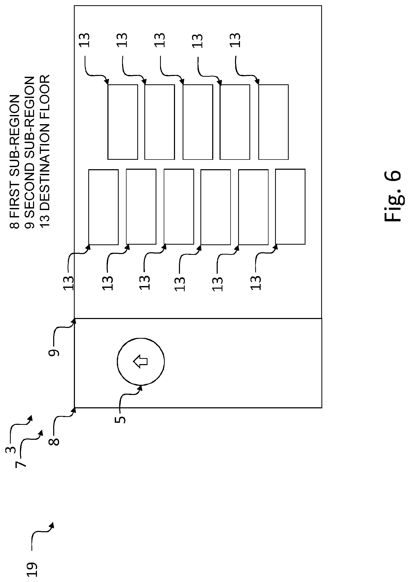 Patent US12612284 Figure 6 – Call input device with display and call input detection method for calling an elevator car