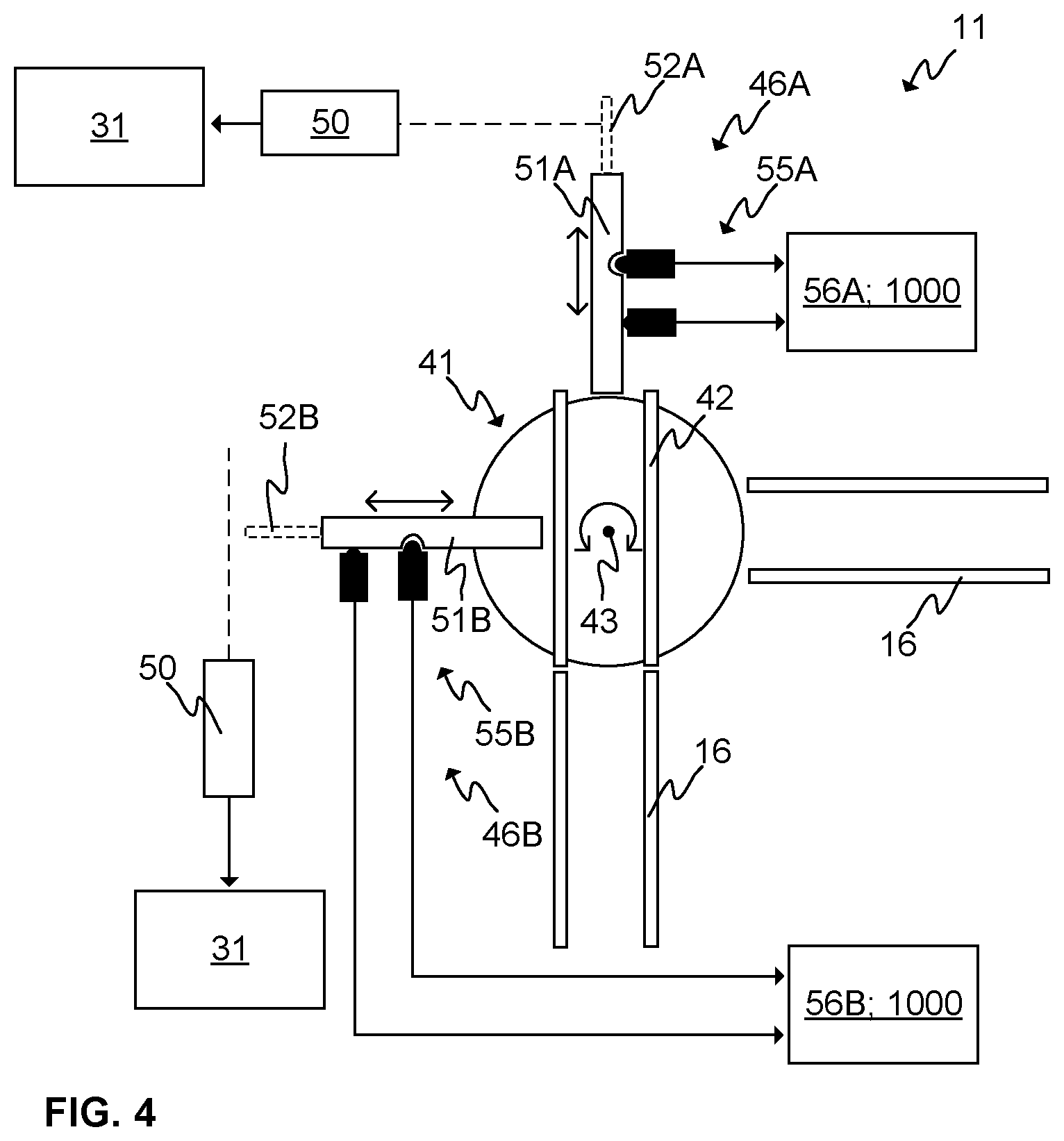 Patent US12612285 Figure 3 – Elevator safety system, elevator system, and method for elevator car collision protection