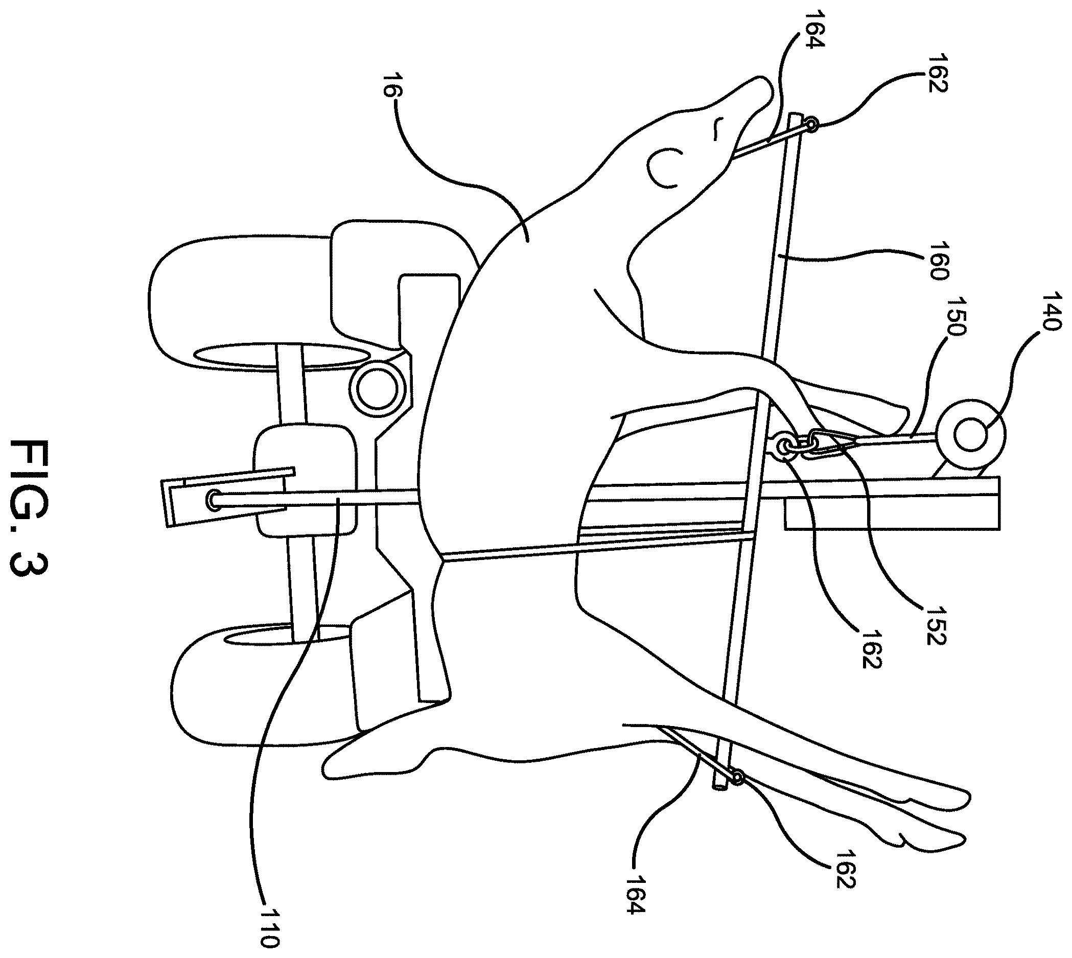 Patent US12612289 Figure 3 – Vehicle-mounted game animal lift device