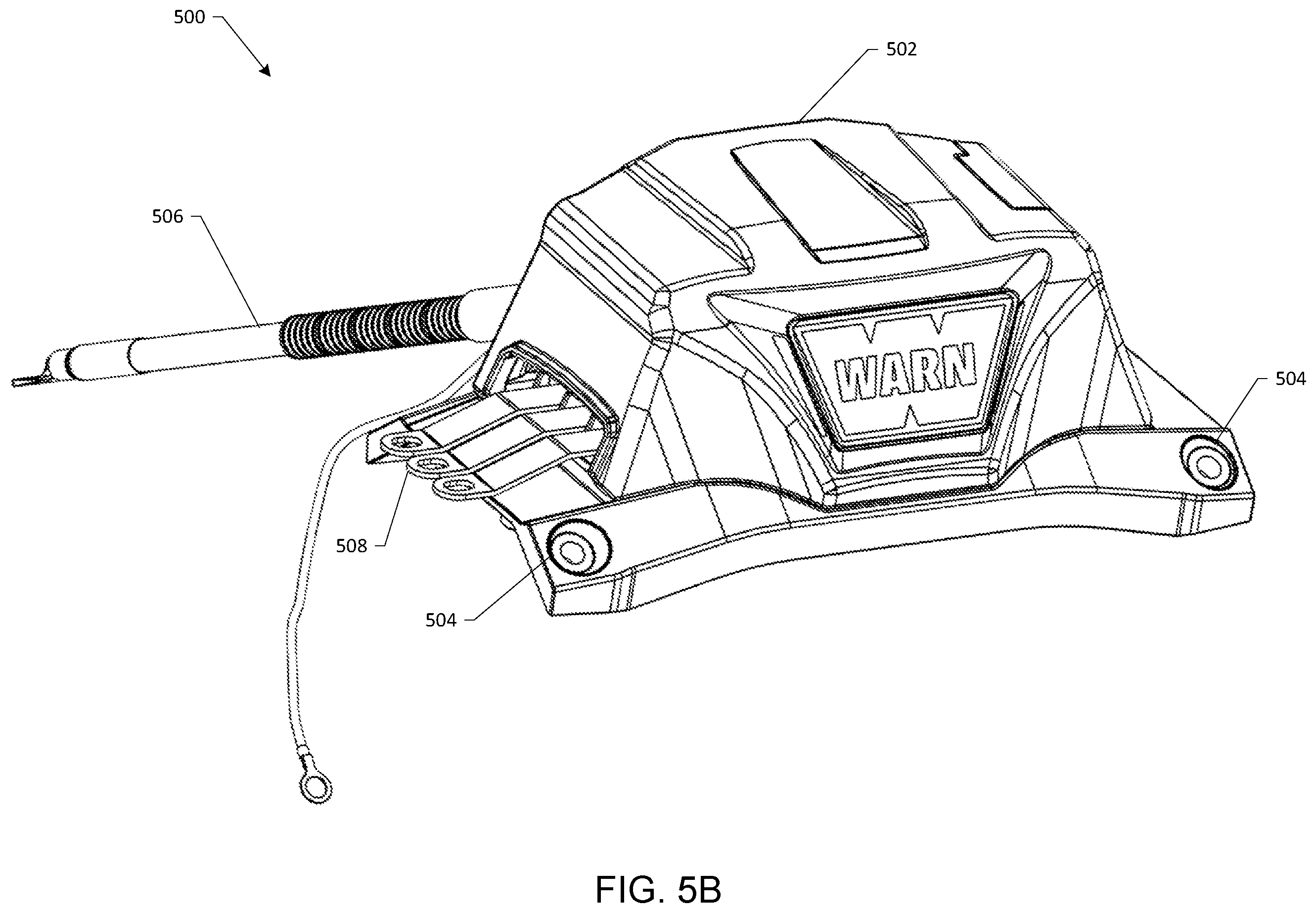 Patent US12612290 Figure 6 – Winch with advanced electrical and mechanical smart controls