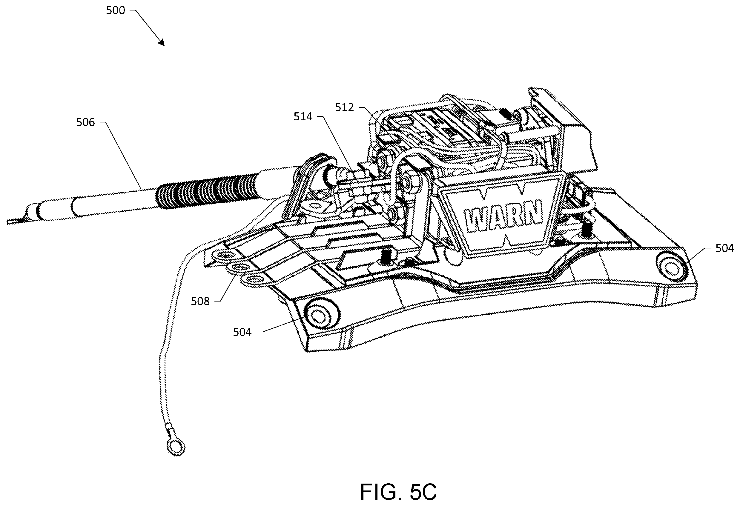 Patent US12612290 Figure 7 – Winch with advanced electrical and mechanical smart controls