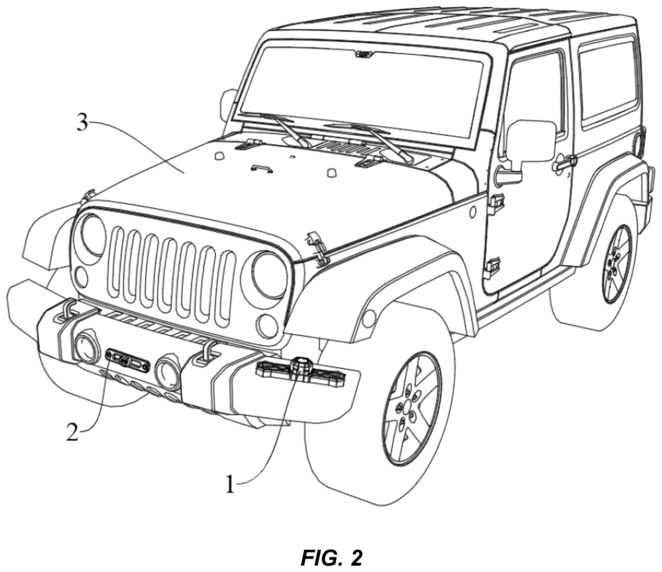 Patent US12612291 Figure 2 – Magnetic-attraction rope-guide protective shell, rope guide assembly, and vehicle