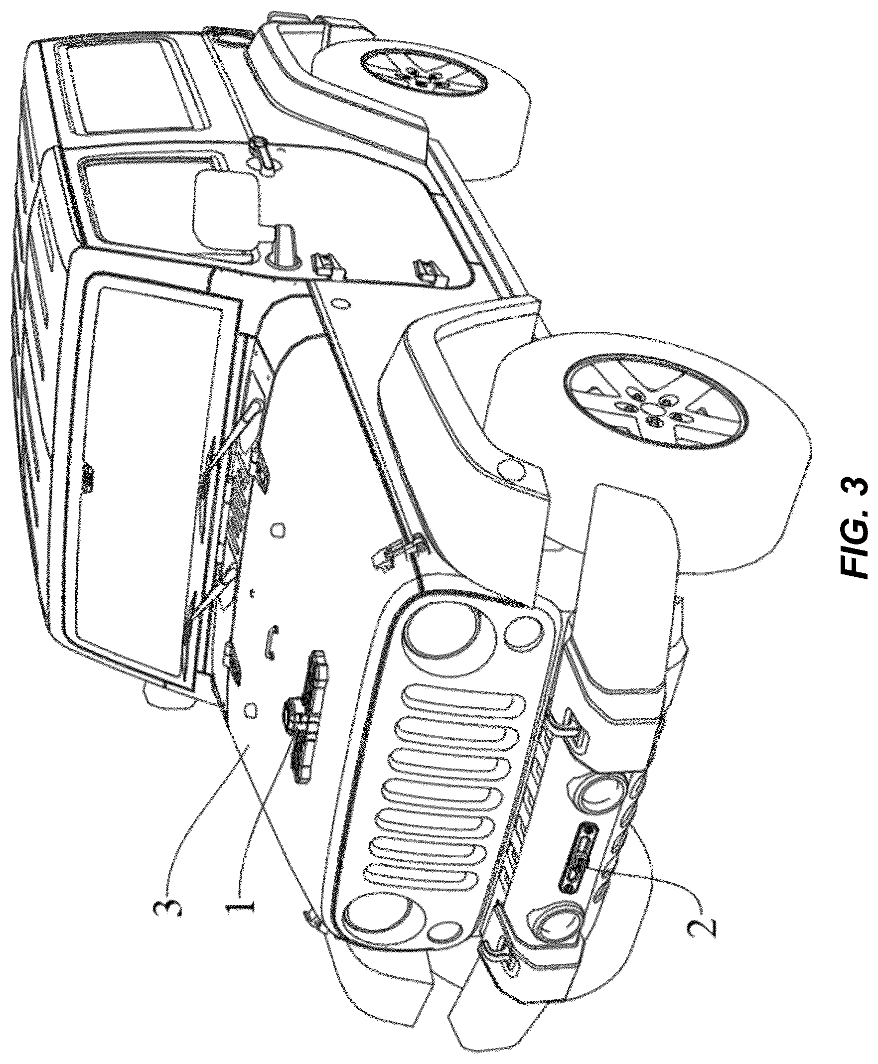 Patent US12612291 Figure 3 – Magnetic-attraction rope-guide protective shell, rope guide assembly, and vehicle