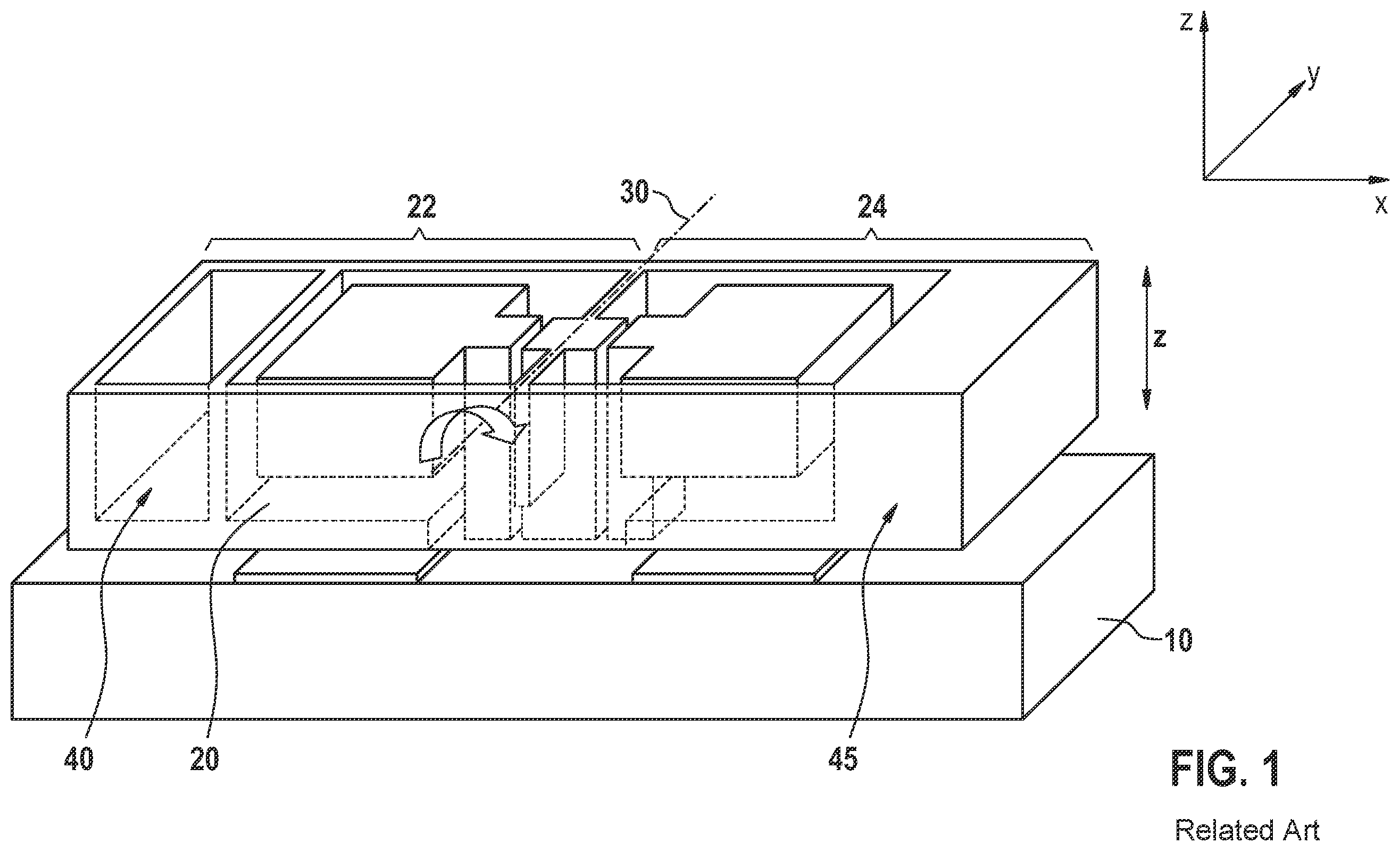 Patent US12612302 Figure 1 – Micromechanical z-acceleration sensor
