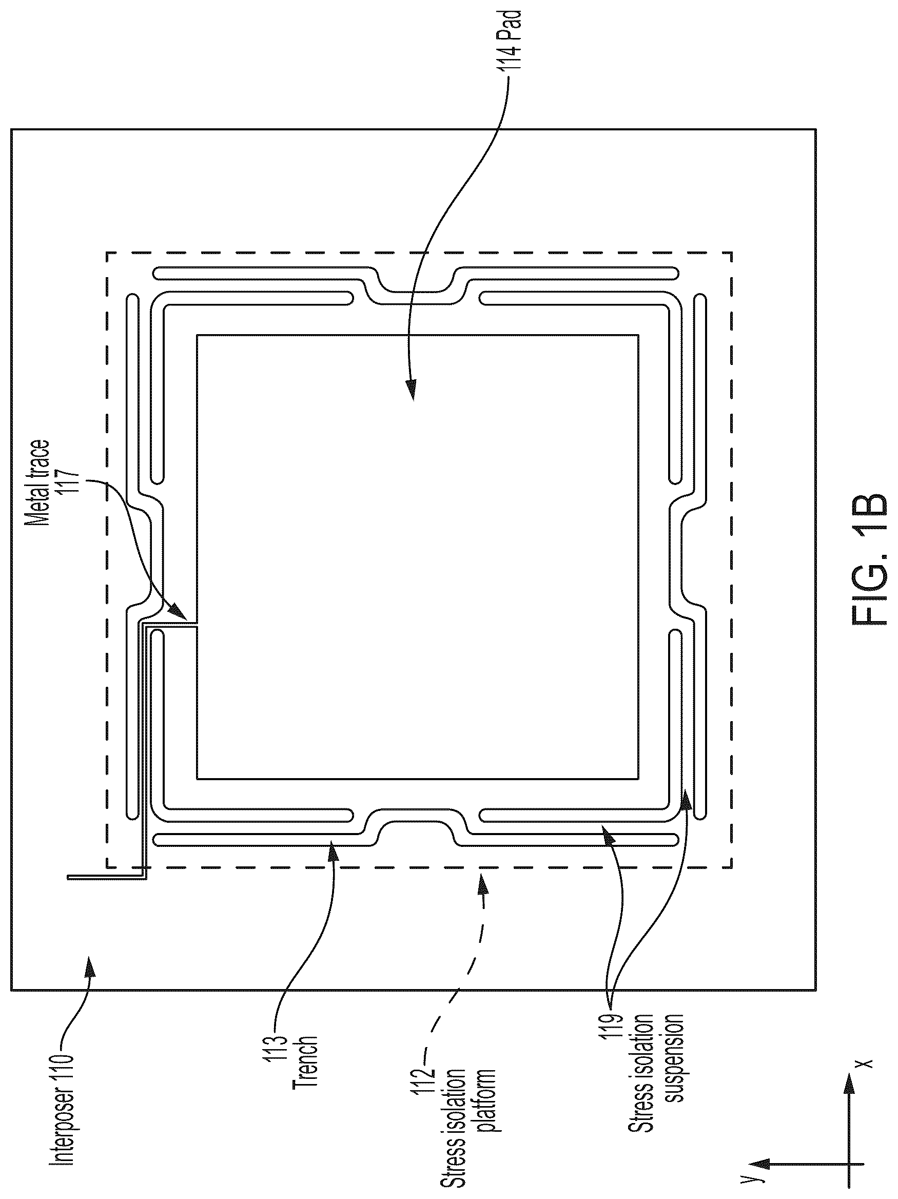 Patent US12612303 Figure 2 – Stress isolation for integrated circuit package integration