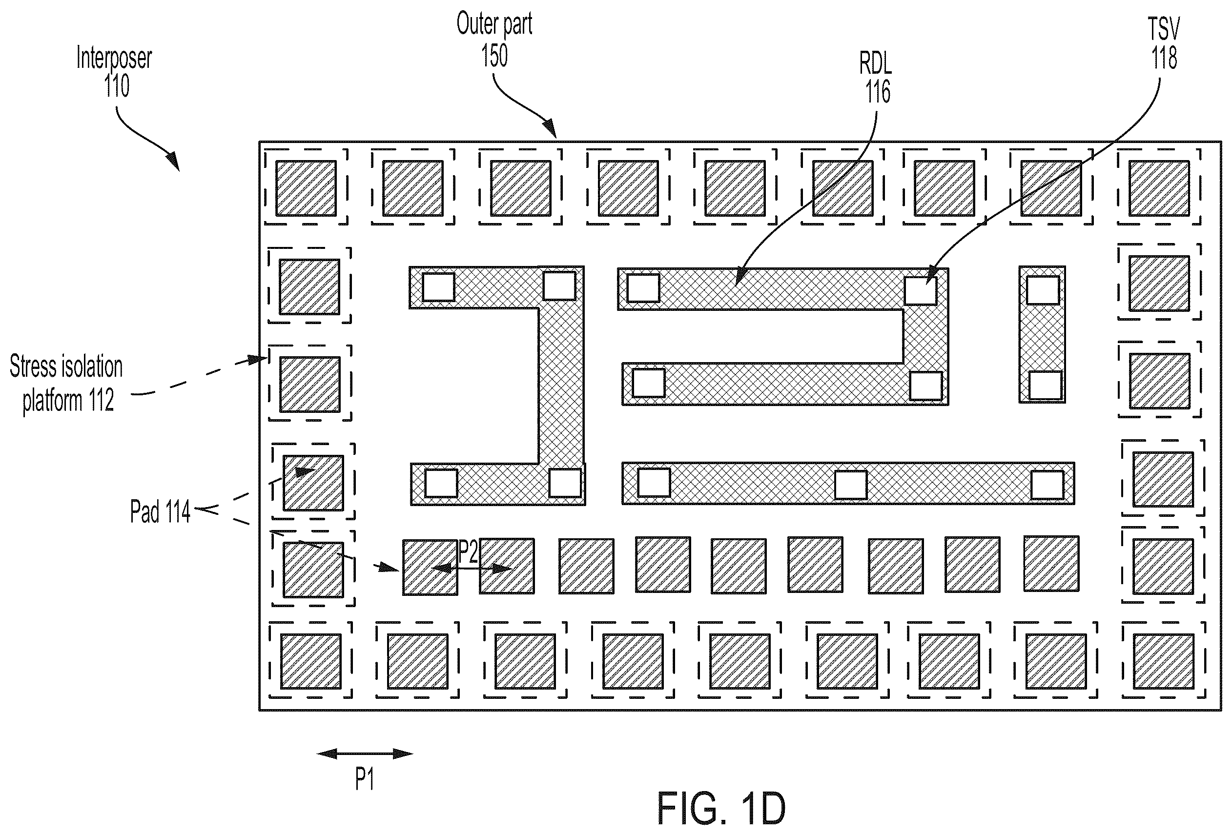 Patent US12612303 Figure 4 – Stress isolation for integrated circuit package integration