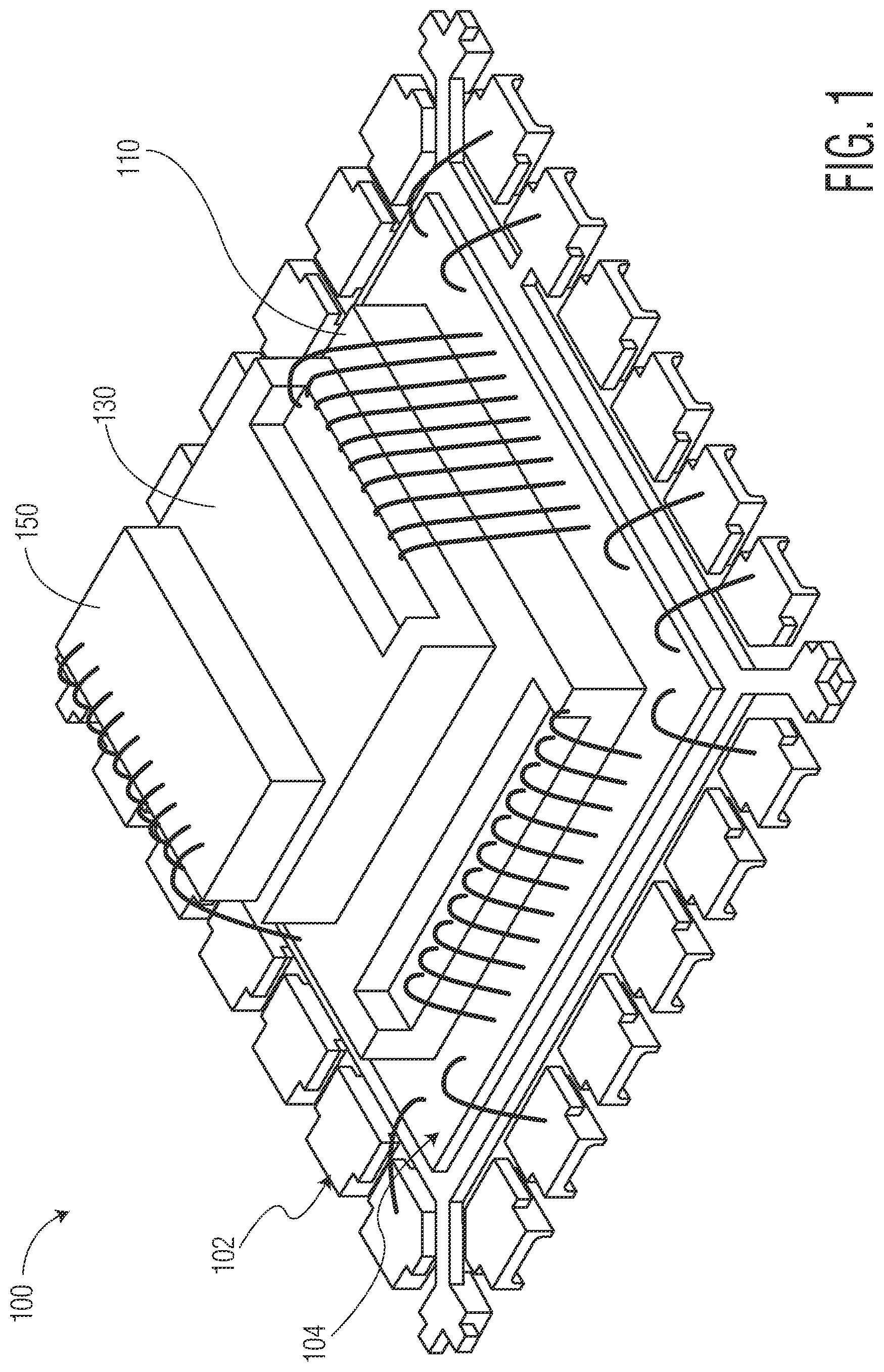 Patent US12612306 Figure 1 – Die stacking with controlled angular alignment