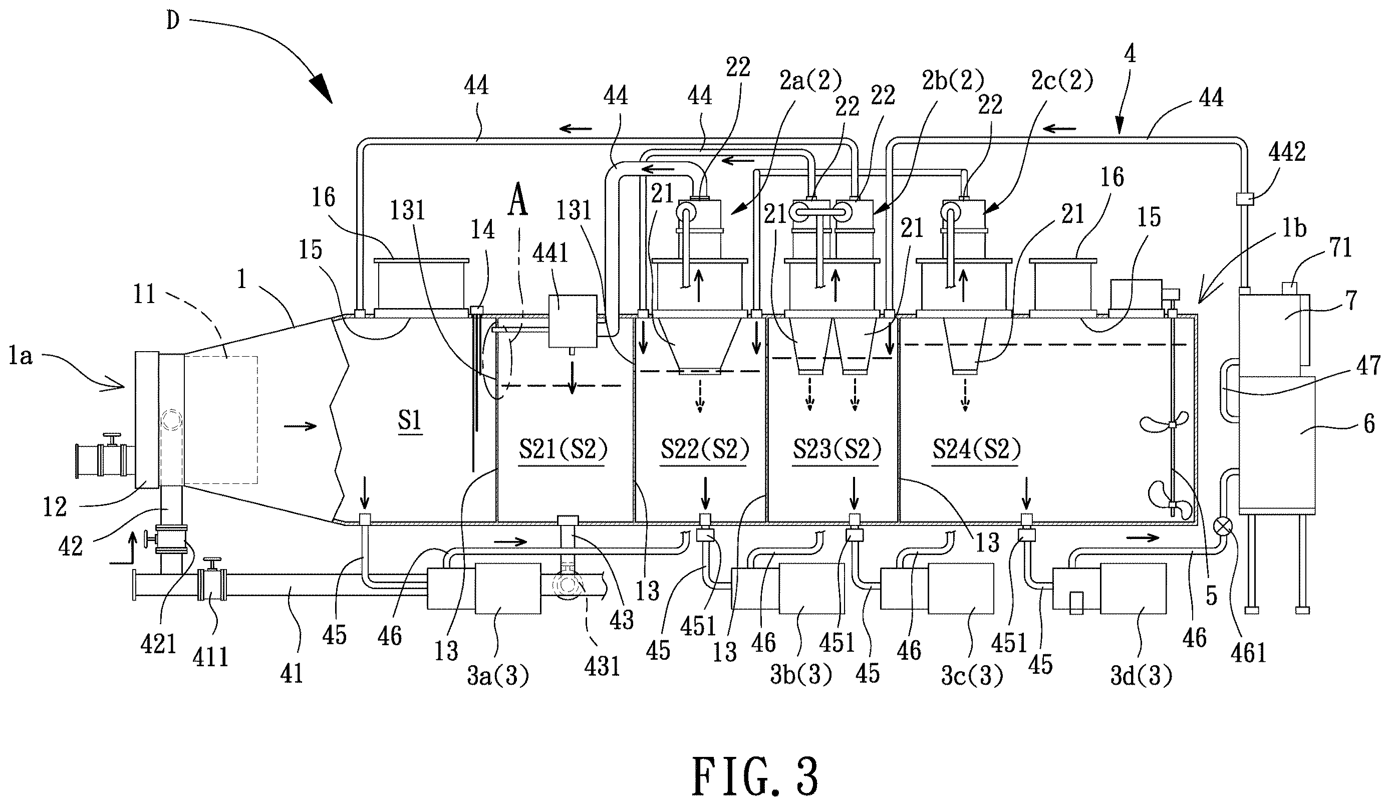Patent US12612318 Figure 3 – Multi-stage circulating separation equipment