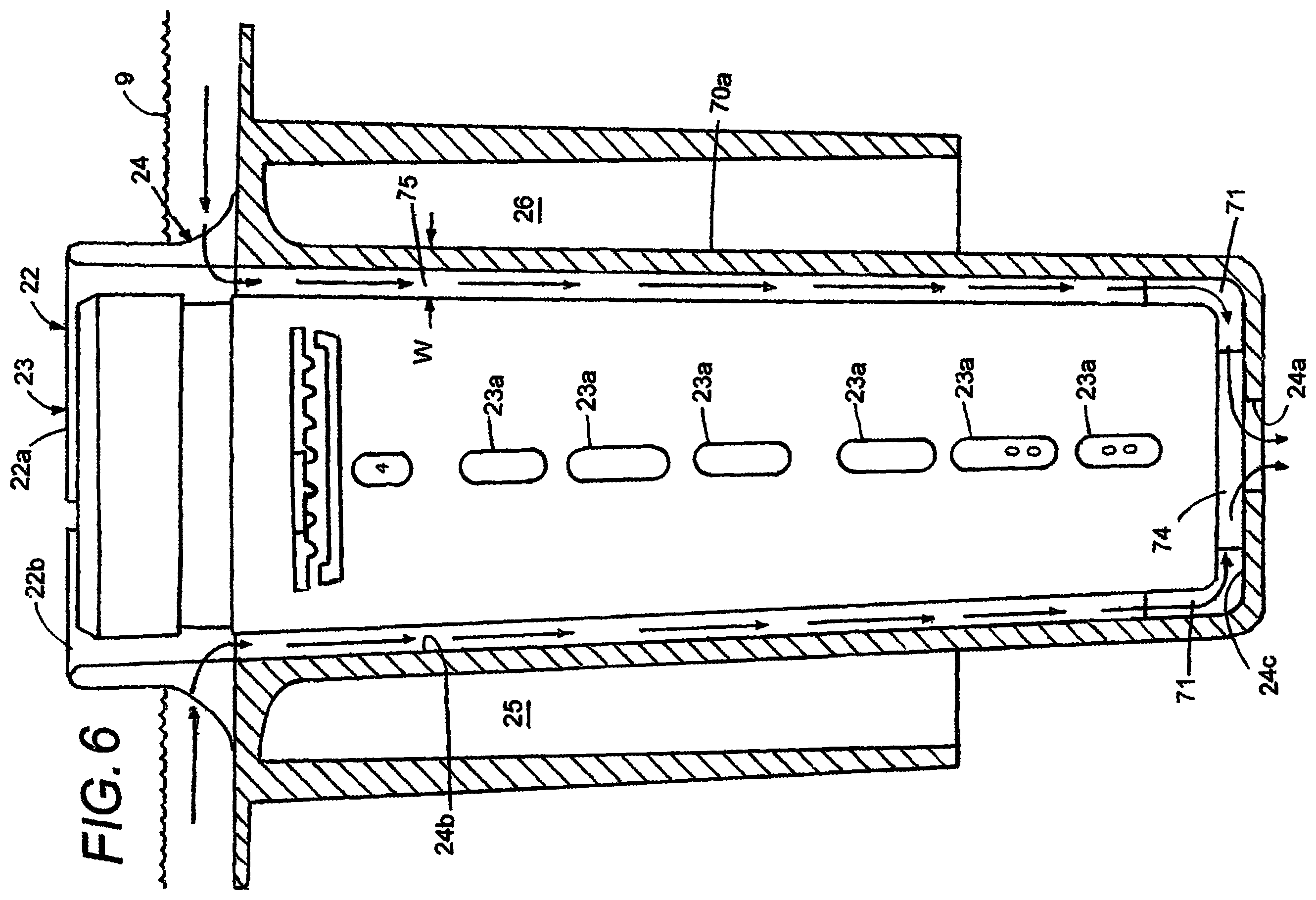 Patent US12612319 Figure 9 – Inline filterwell floating weir dispenser