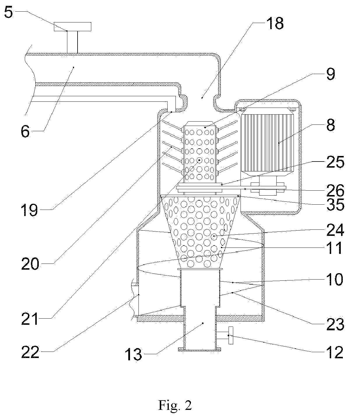 Patent US12612321 Figure 2 – Anaerobic digestion device for organic solid waste based on uncoupling of hydraulic retention time (HRT) from sludge retention time (SRT)