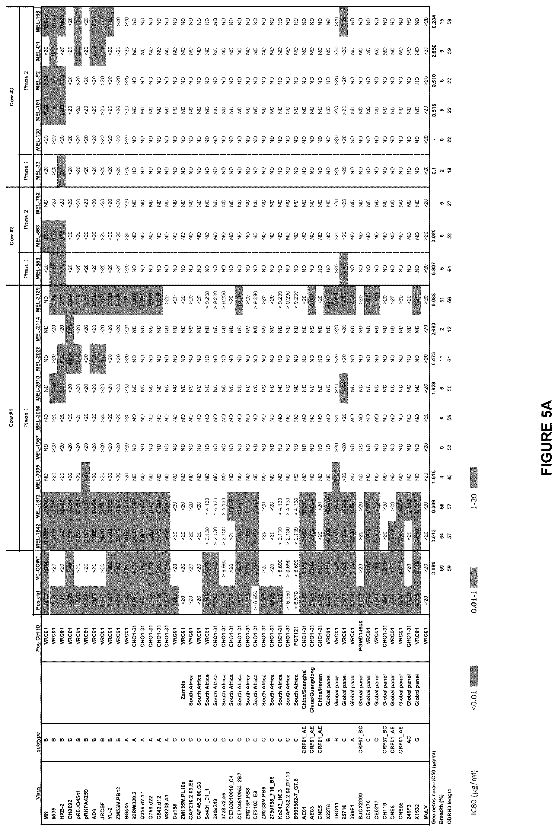 Patent US12612449 Figure 18 – HIV-1 antibodies