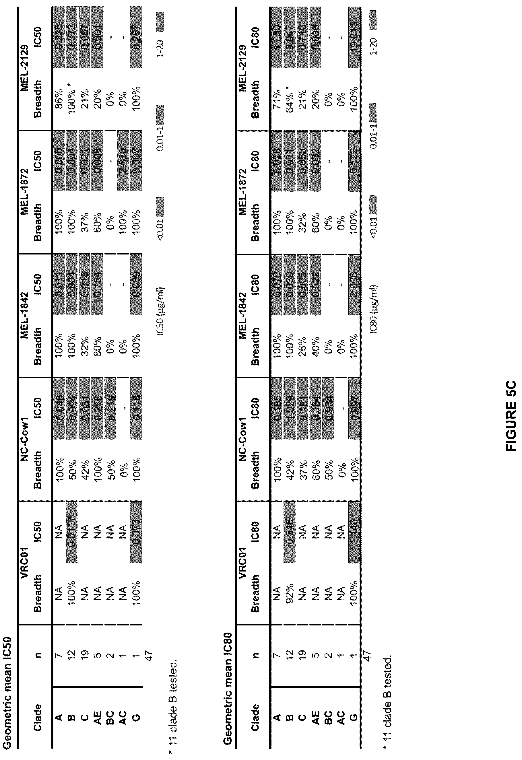 Patent US12612449 Figure 20 – HIV-1 antibodies
