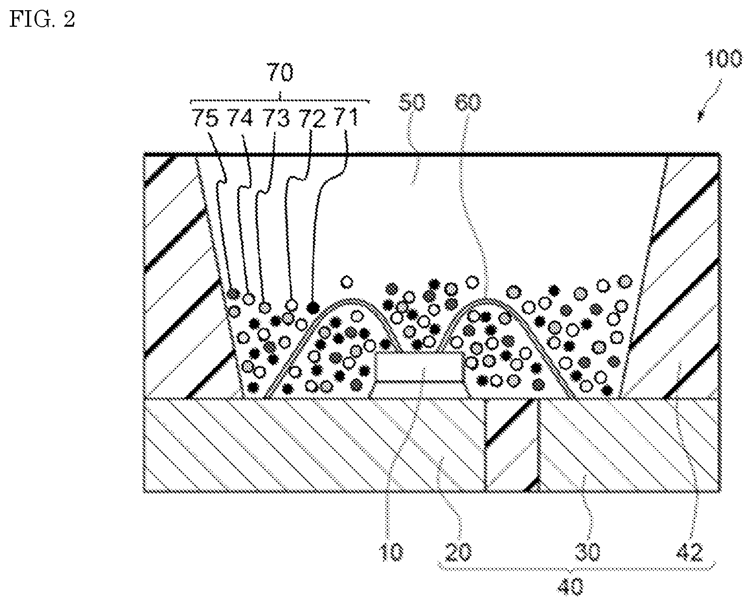 Patent US12612549 Figure 2 – Oxide fluorescent material, light emitting device, and method for producing oxide fluorescent material