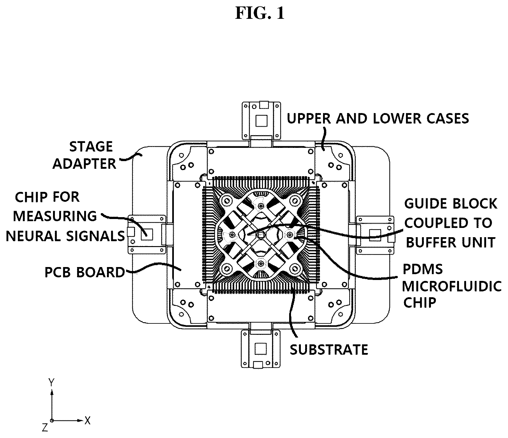 Patent US12612584 Figure 1 – Electroceutical screening device and screening method using same