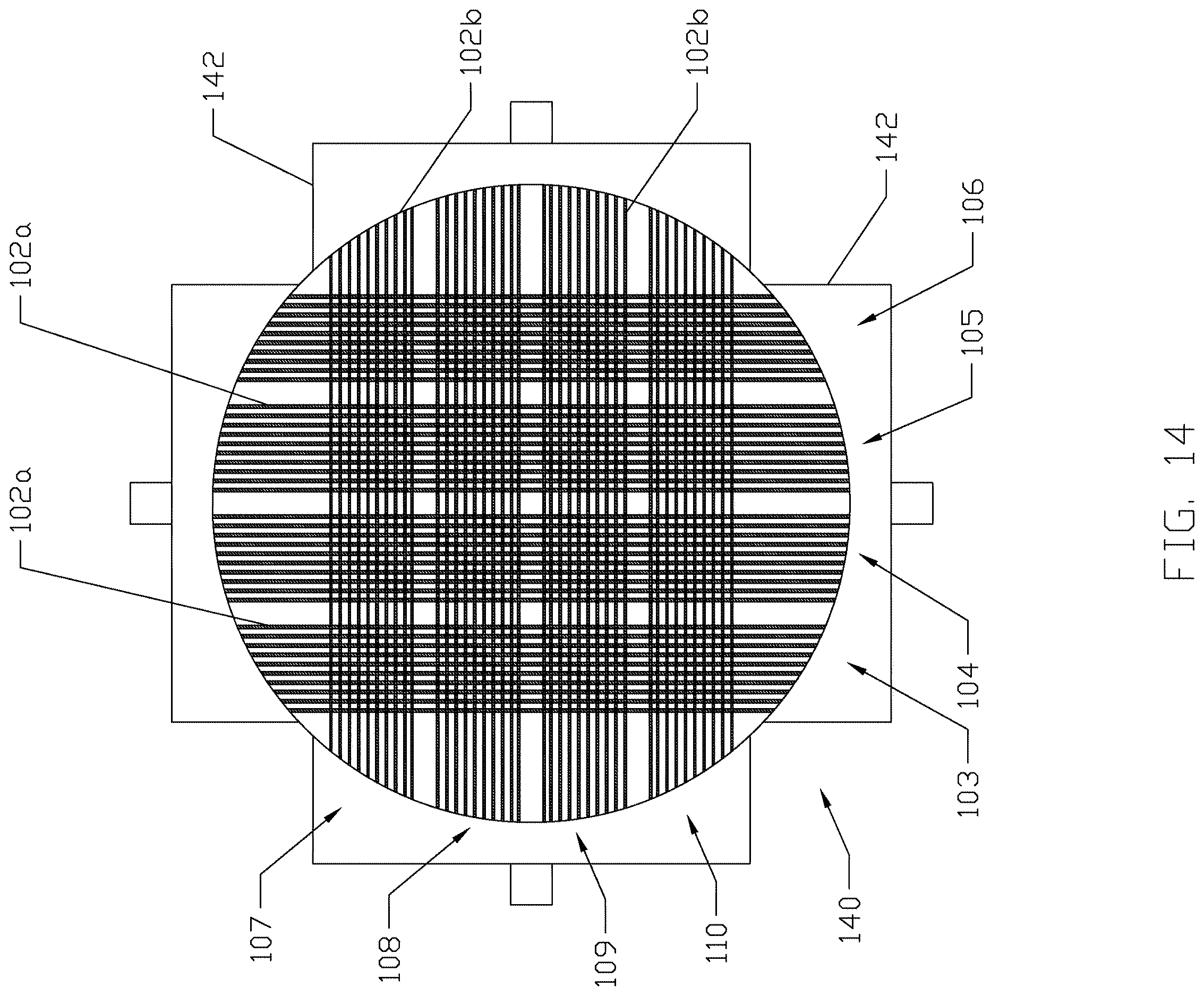 Patent US12612585 Figure 8 – Cell culture bioreactor with zone control