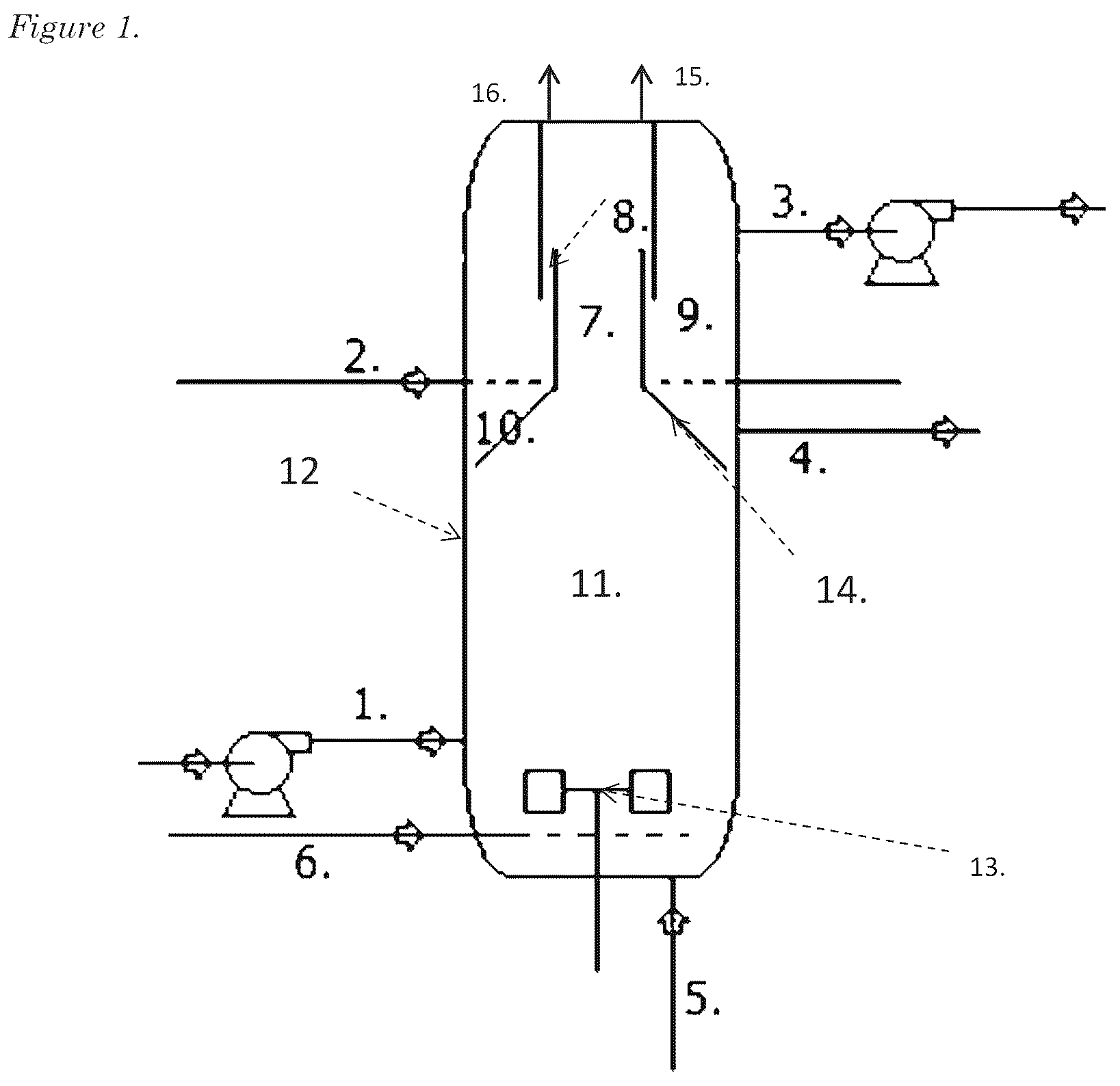 Patent US12612591 Figure 1 – Integrated system for biocatalytically producing and recovering an organic substance