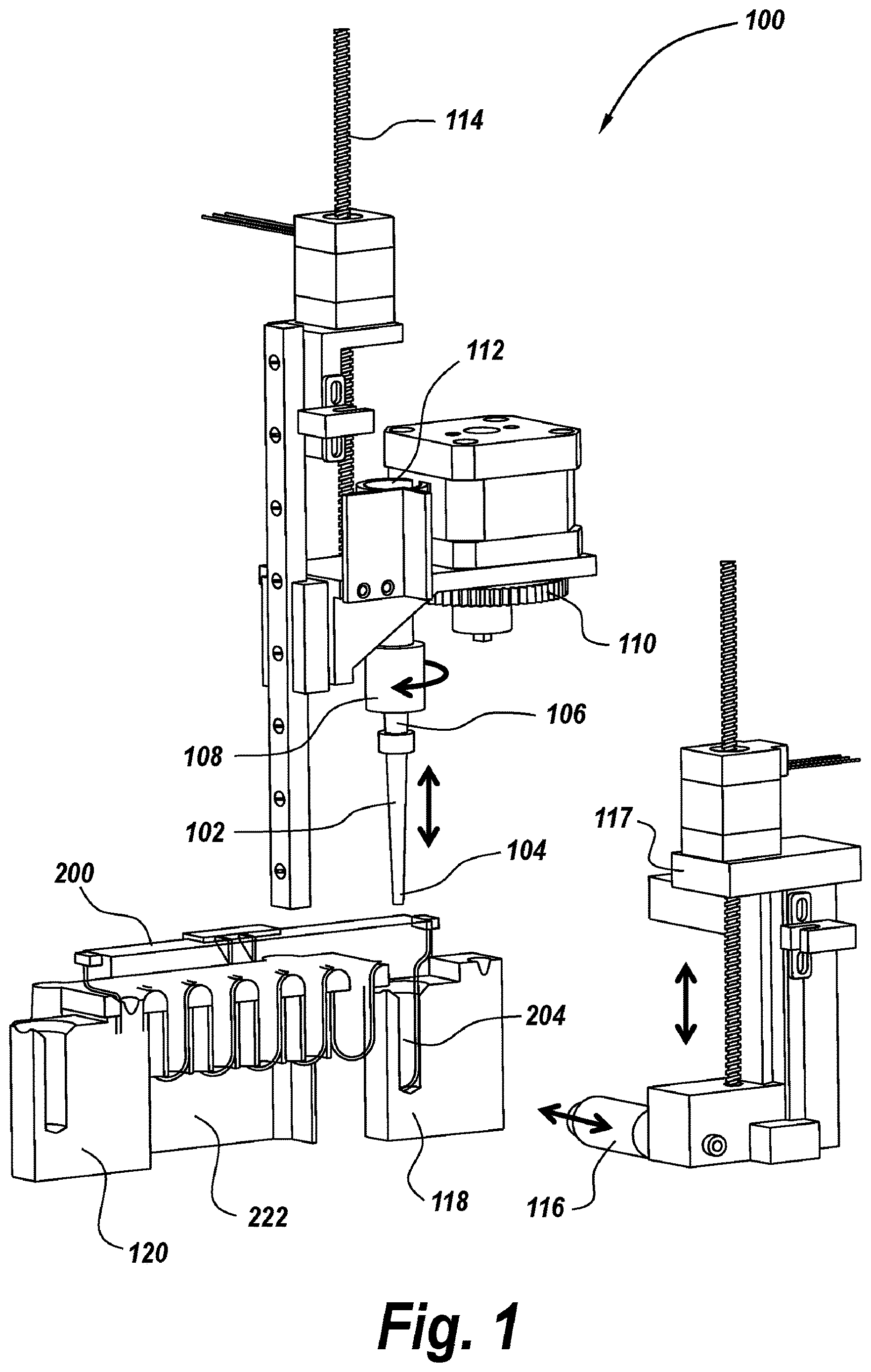 Patent US12612616 Figure 1 – Sample preparation apparatus and multi-well plate with PCR chip