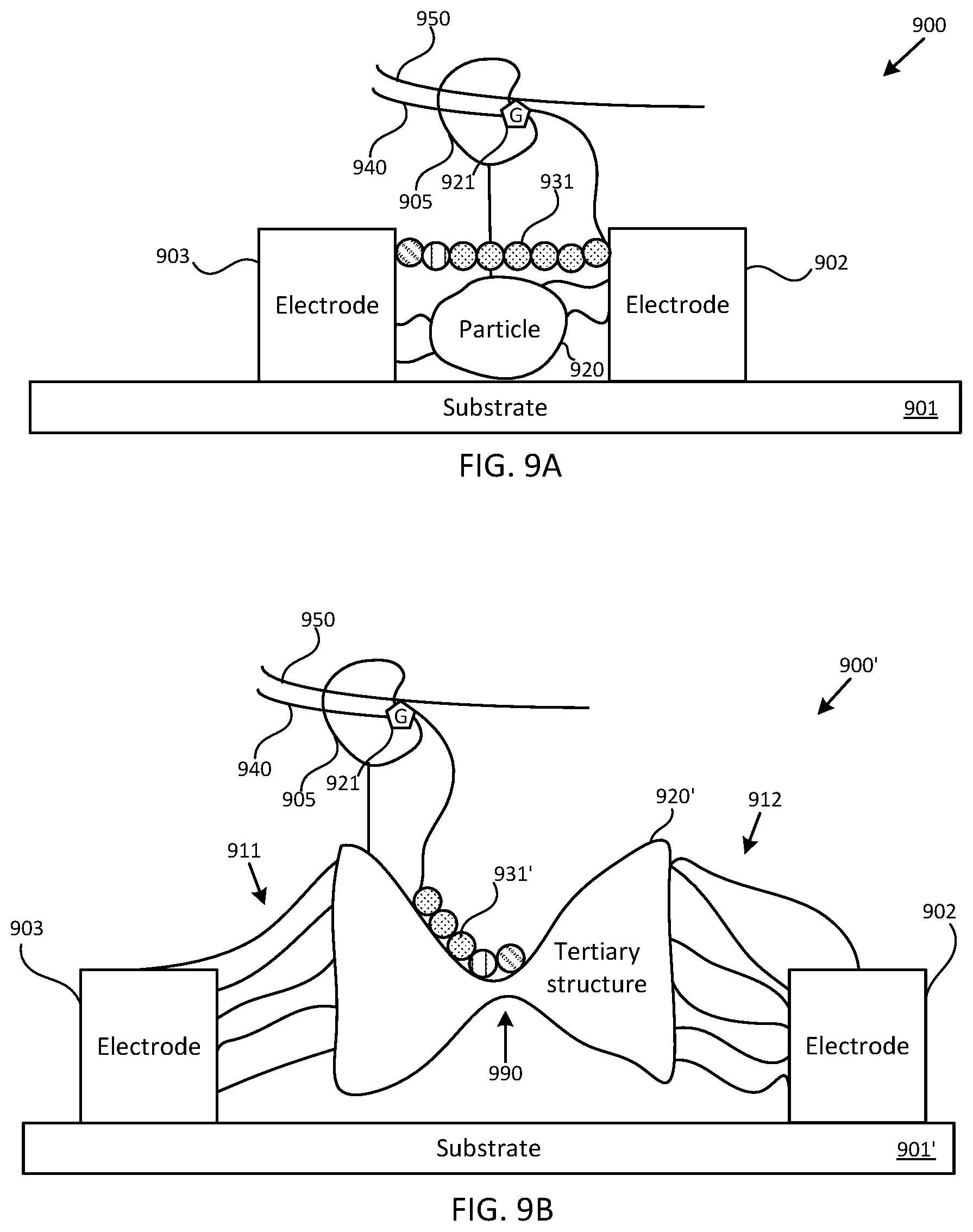 Patent US12612659 Figure 10 – Devices including particles coupled to electrodes, and methods of making and using the same