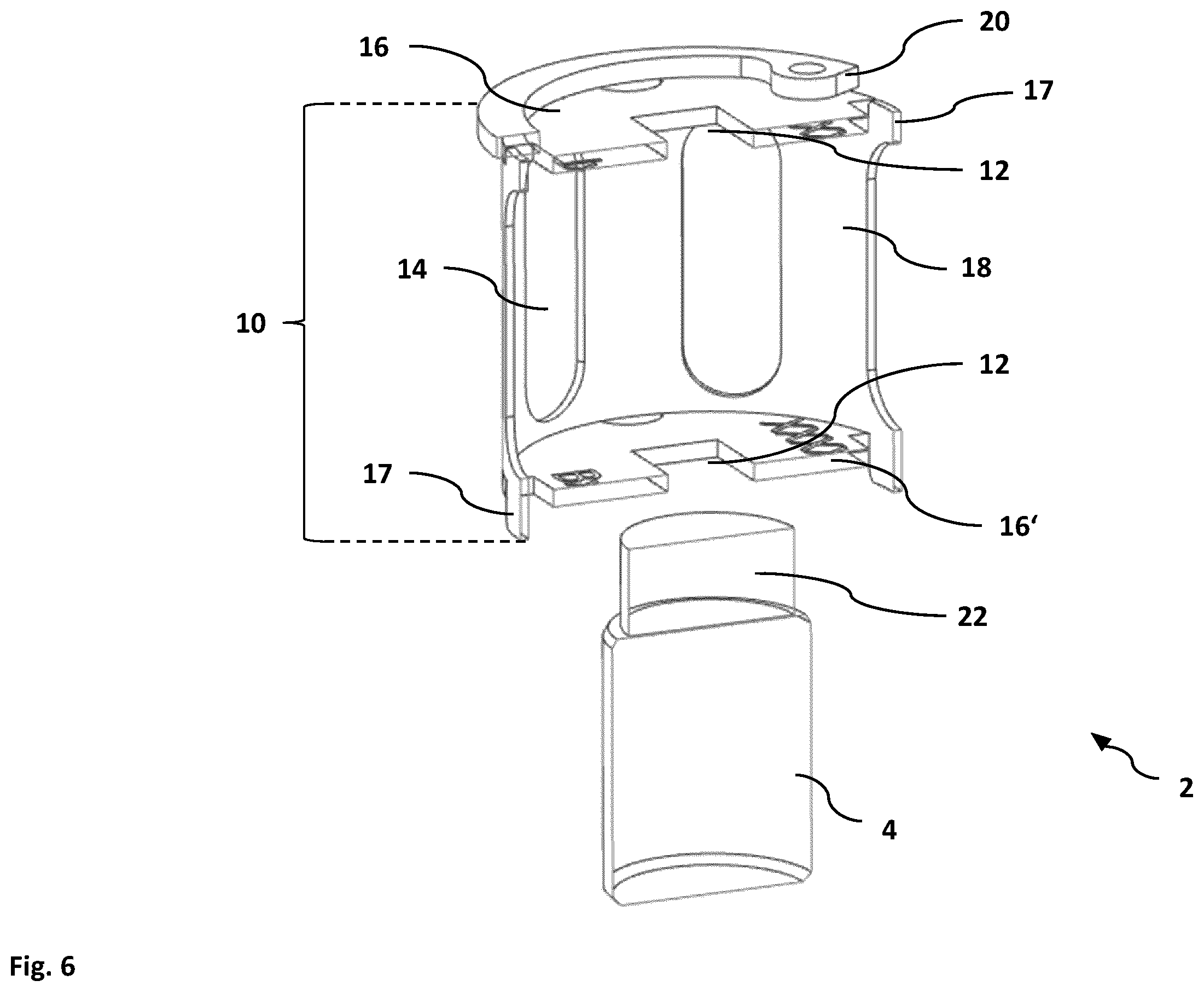 Patent US12612698 Figure 6 – Holding device for holding a magnetizable substrate during processing of a substrate surface of the substrate