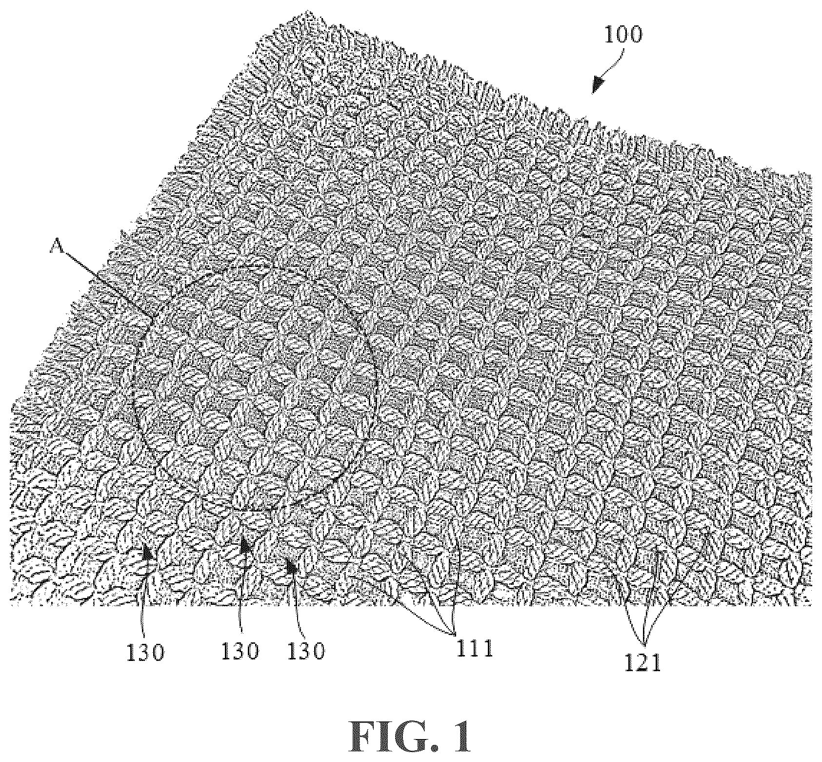 Patent US12612716 Figure 1 – Waffle weave floor mat