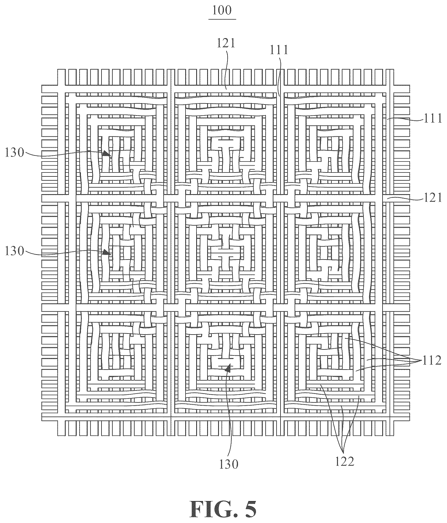 Patent US12612716 Figure 5 – Waffle weave floor mat