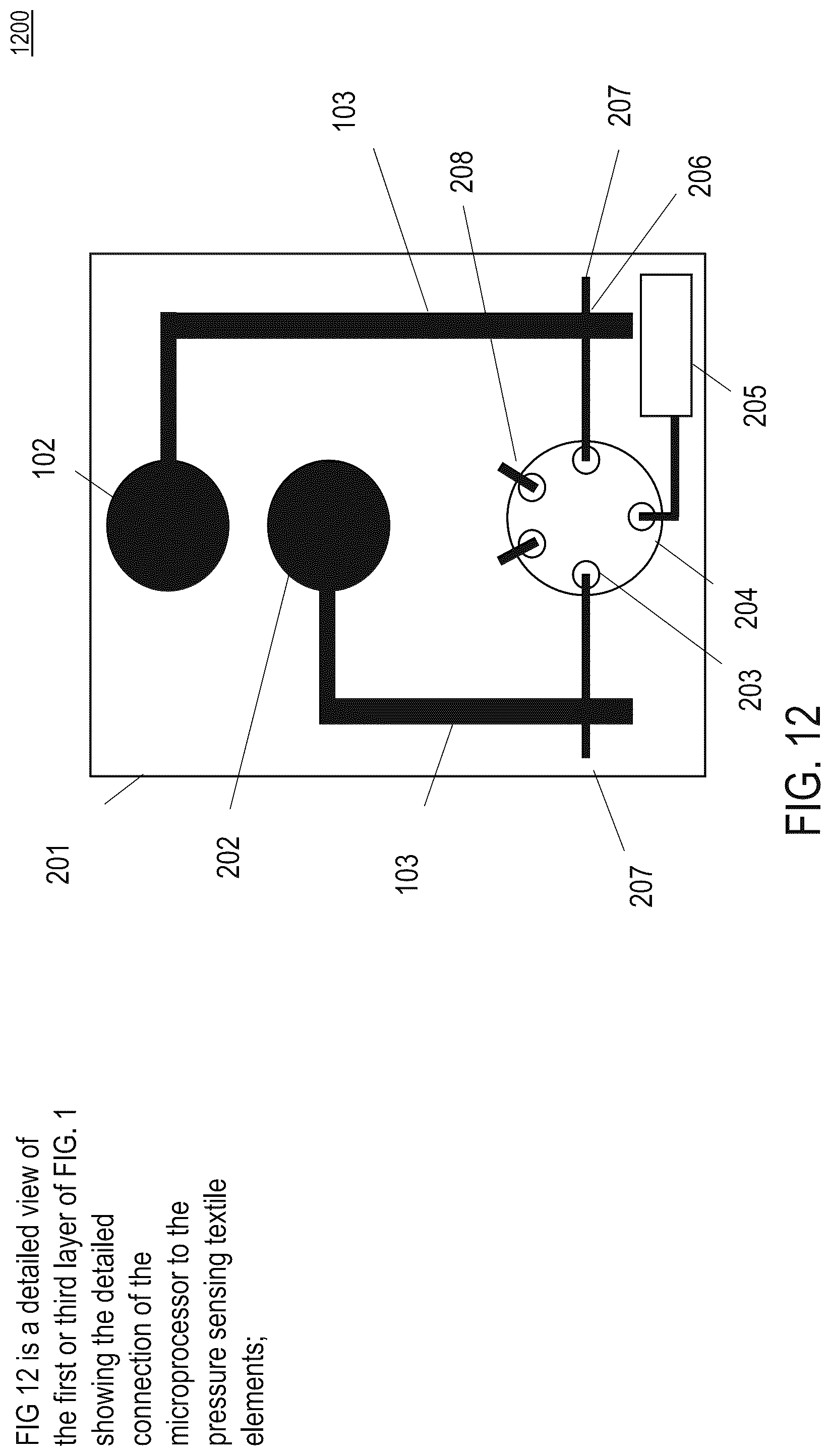 Patent US12612720 Figure 20 – Apparatus, method and computer program product for providing pressure sensitive pads in textiles and flexible materials