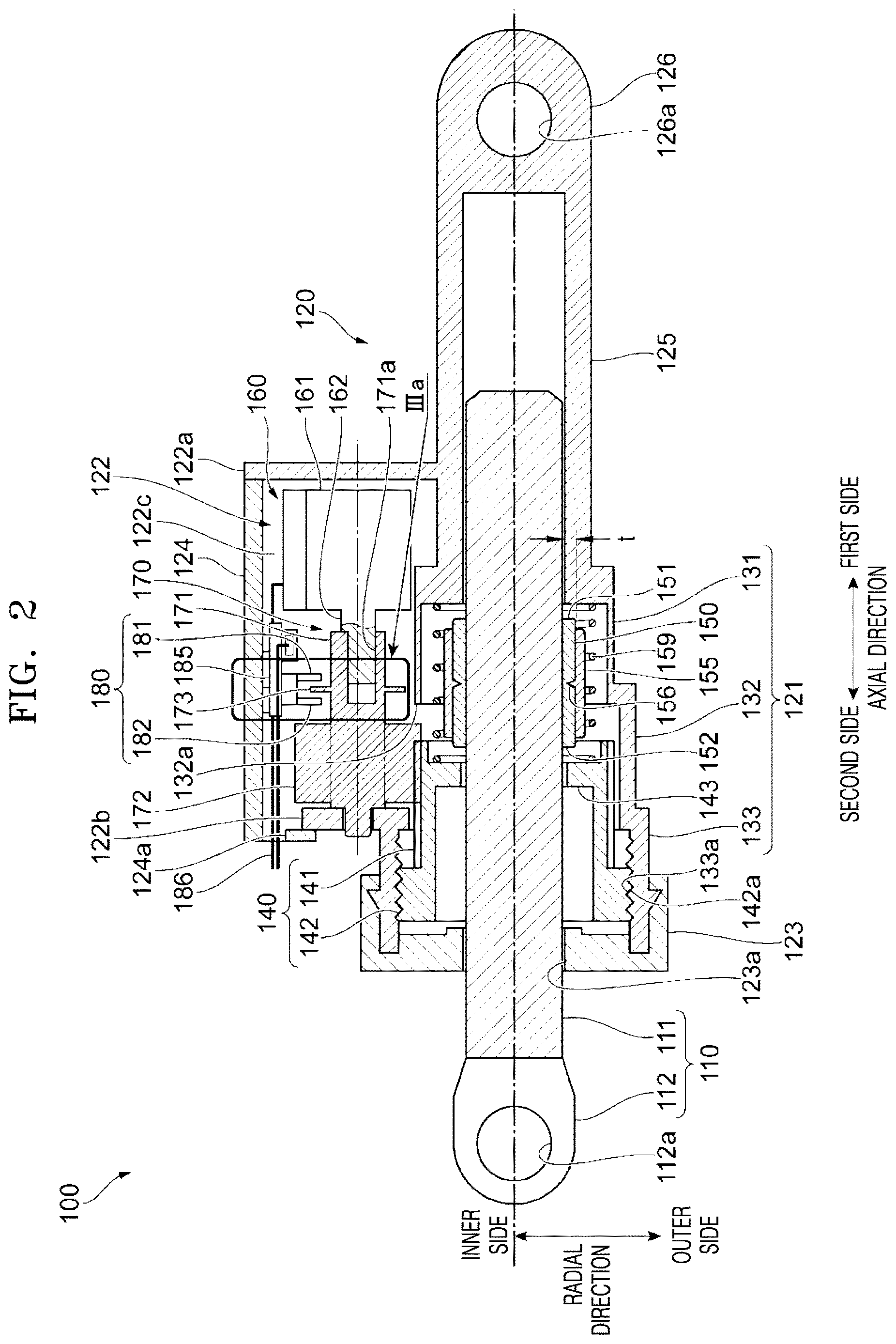 Patent US12612722 Figure 2 – Washing machine including damper for damping vibration of tub