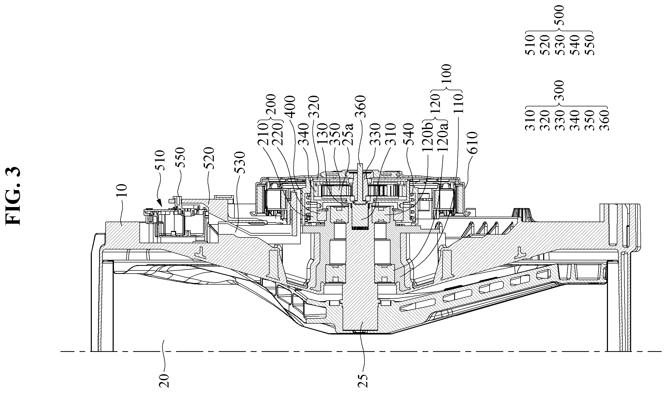 Patent US12612723 Figure 3 – Washing machine driving system and a washing machine with the same