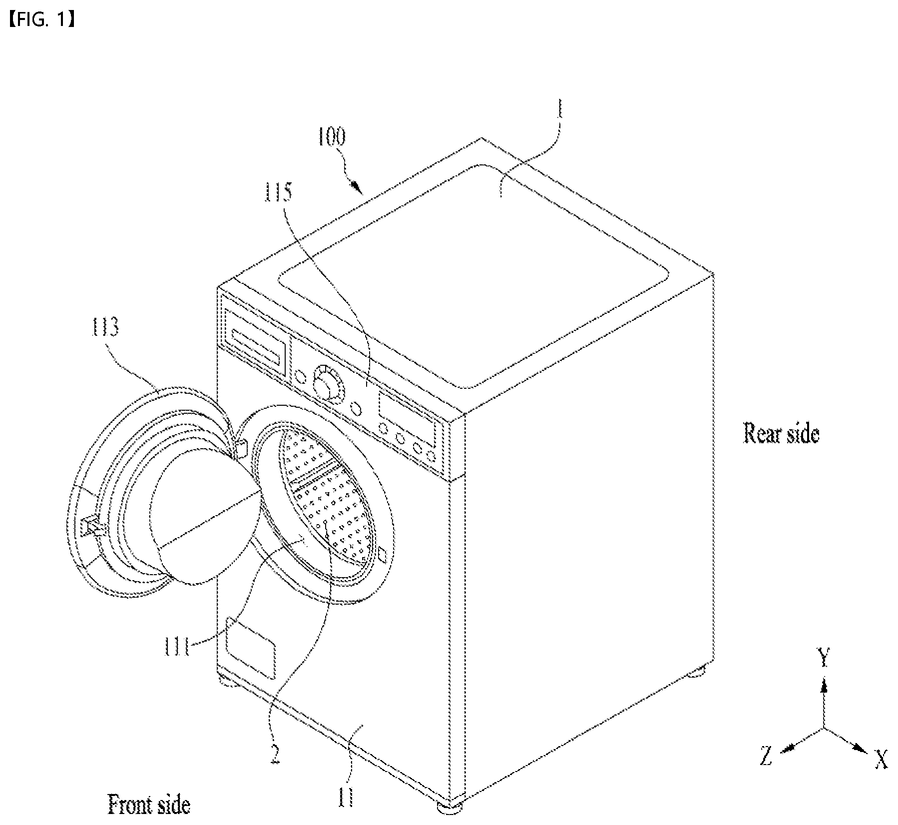 Patent US12612725 Figure 1 – Laundry treatment apparatus