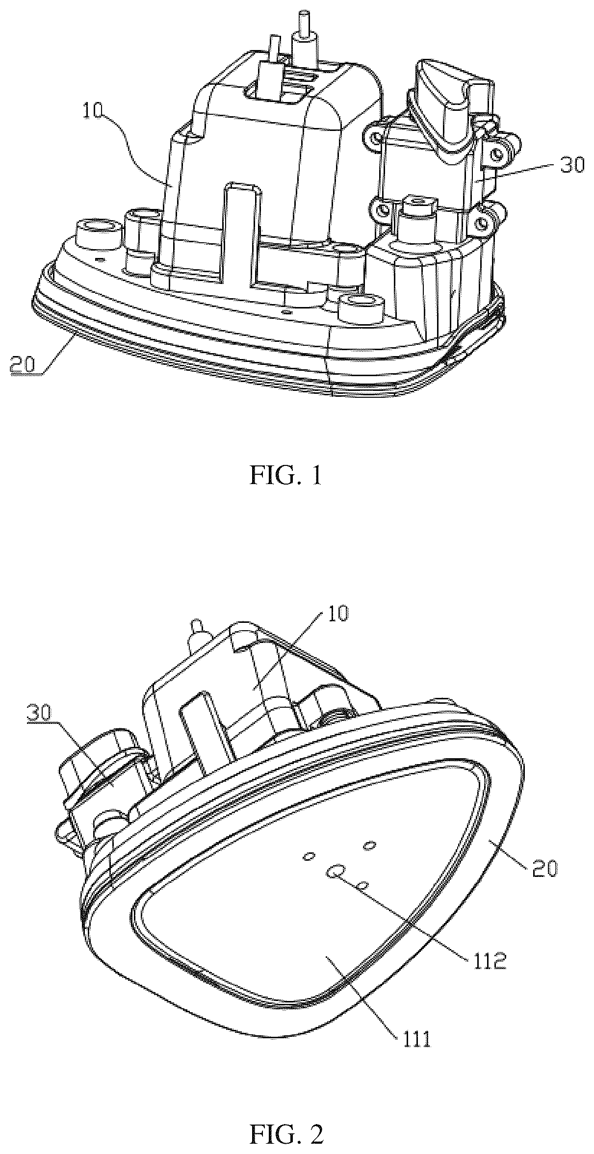 Patent US12612728 Figure 1 – Steam brush with clamping and ironing structure and steaming ironing machine