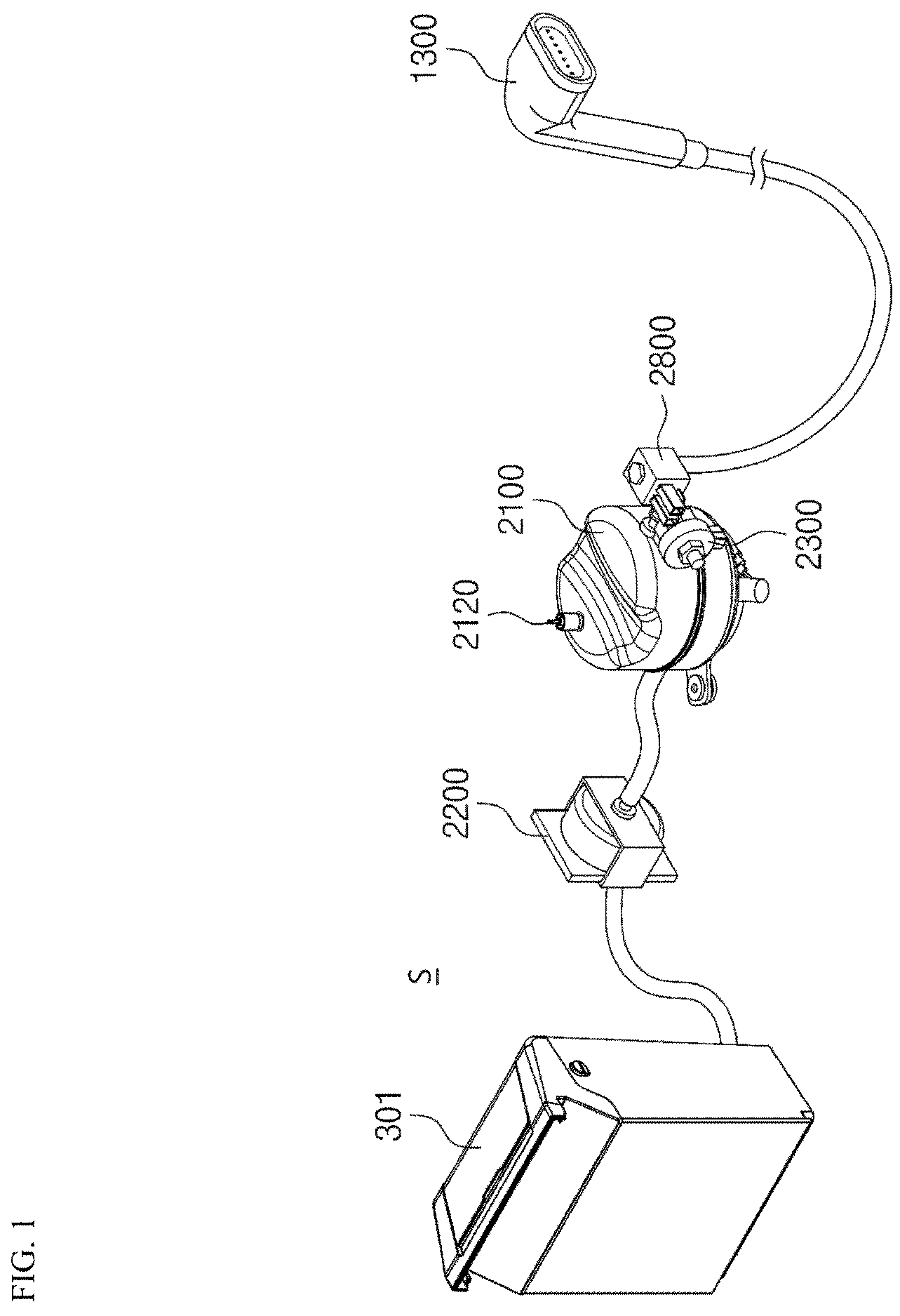 Patent US12612729 Figure 1 – Ironing module including steam iron and laundry treating apparatus including the same
