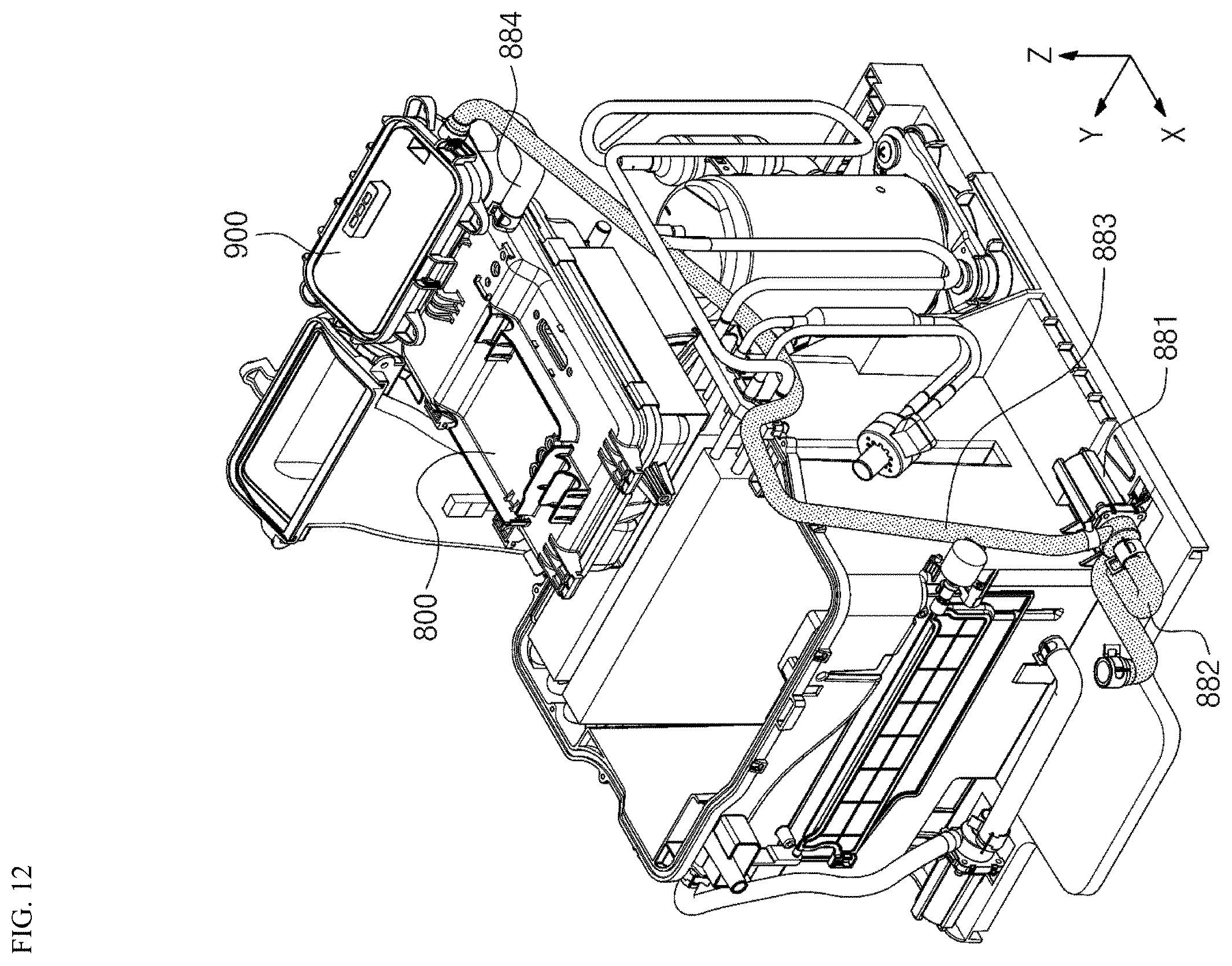 Patent US12612729 Figure 12 – Ironing module including steam iron and laundry treating apparatus including the same
