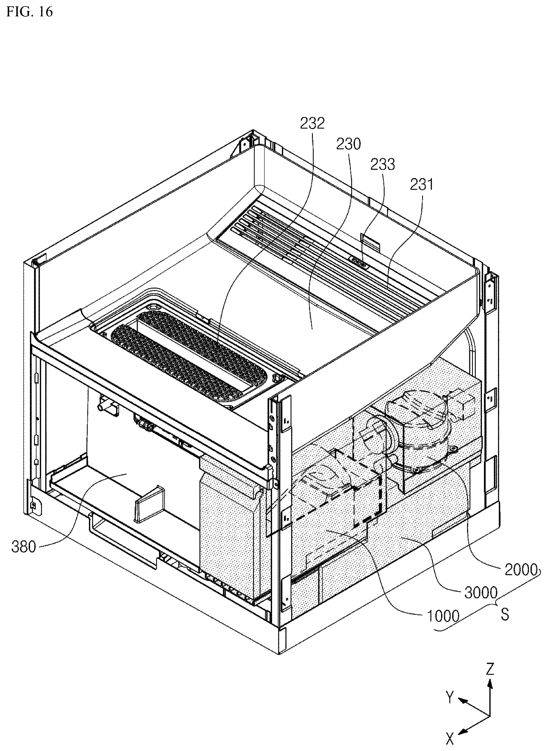 Patent US12612729 Figure 16 – Ironing module including steam iron and laundry treating apparatus including the same