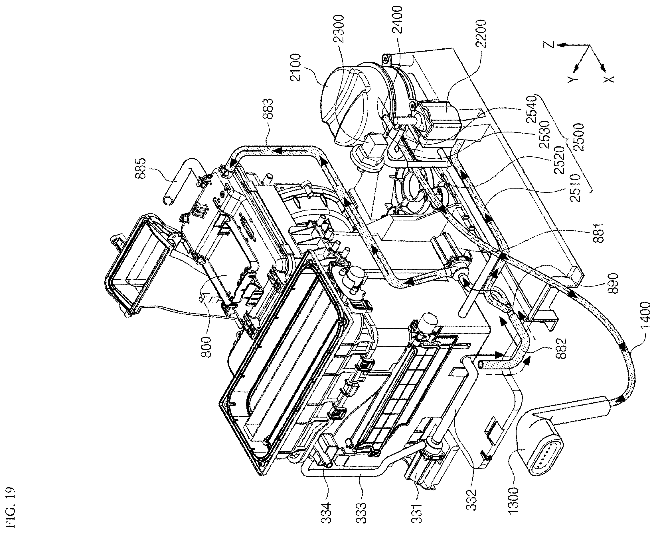 Patent US12612729 Figure 19 – Ironing module including steam iron and laundry treating apparatus including the same