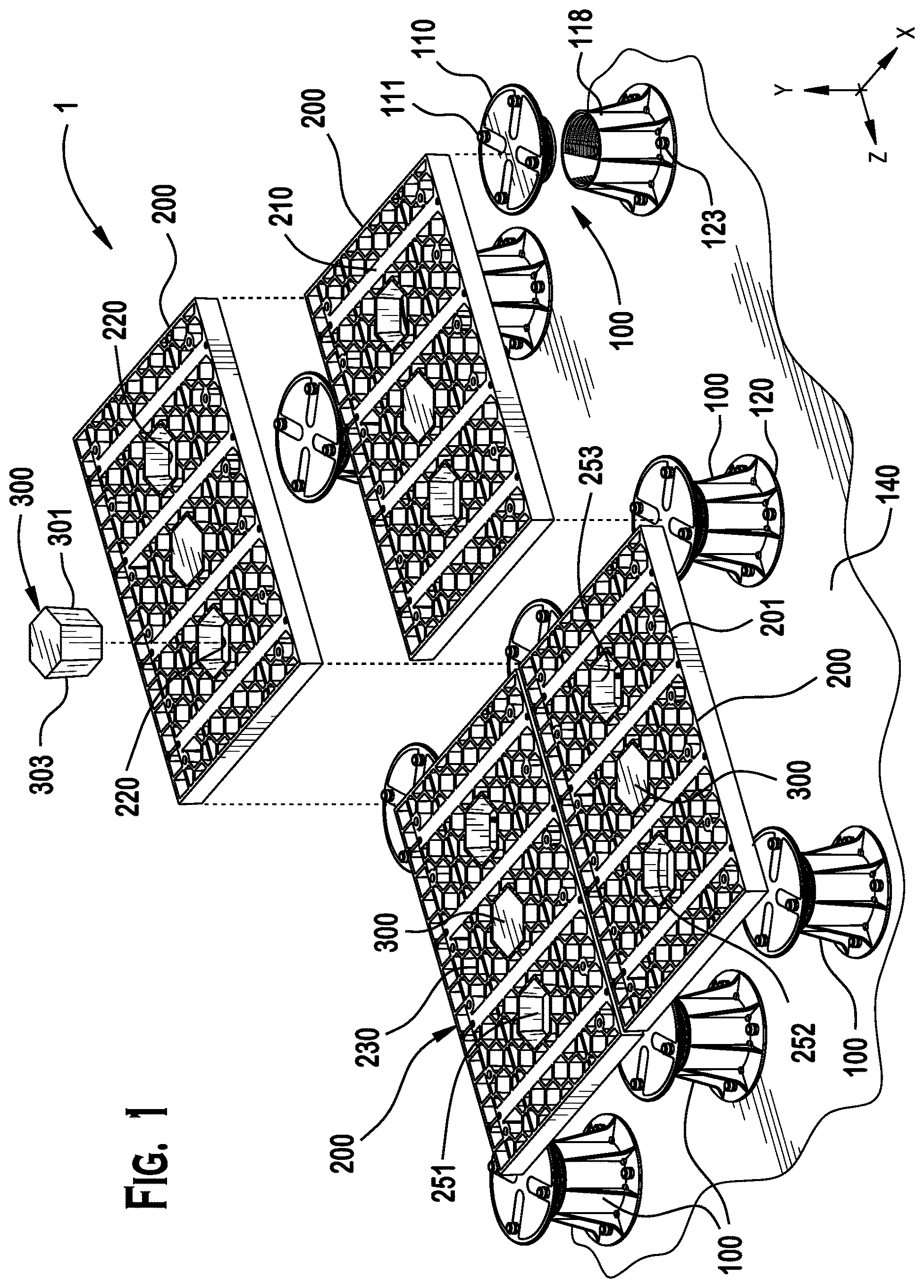 Patent US12612742 Figure 1 – Paver supporting apparatus
